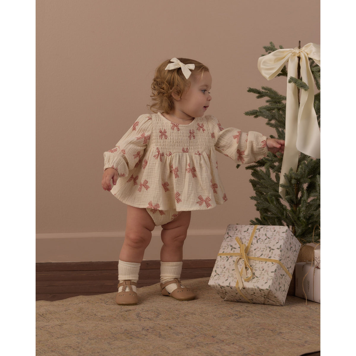 Sophia Top + Bloomer Set Peppermint Bows