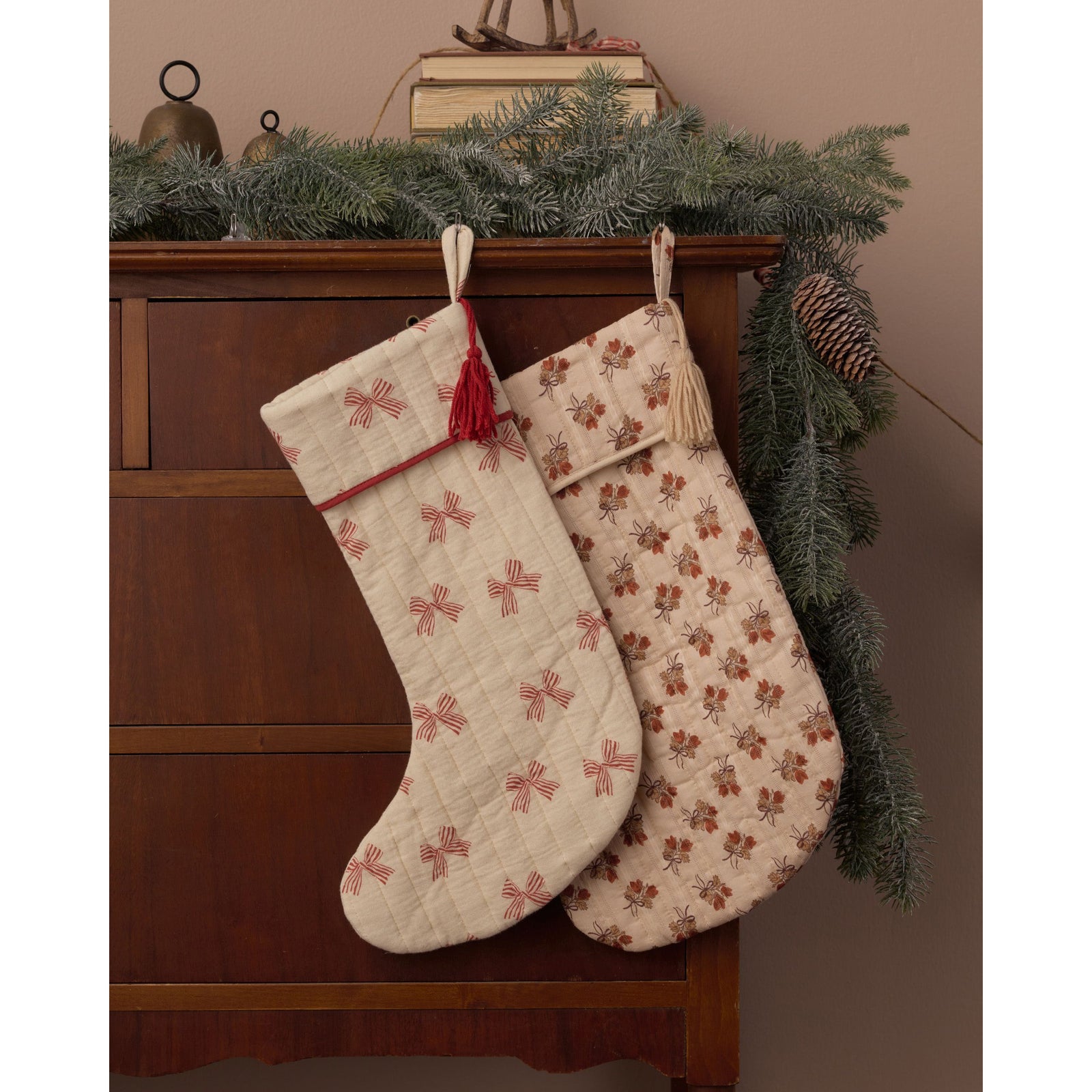 Christmas Stocking Peppermint Bows