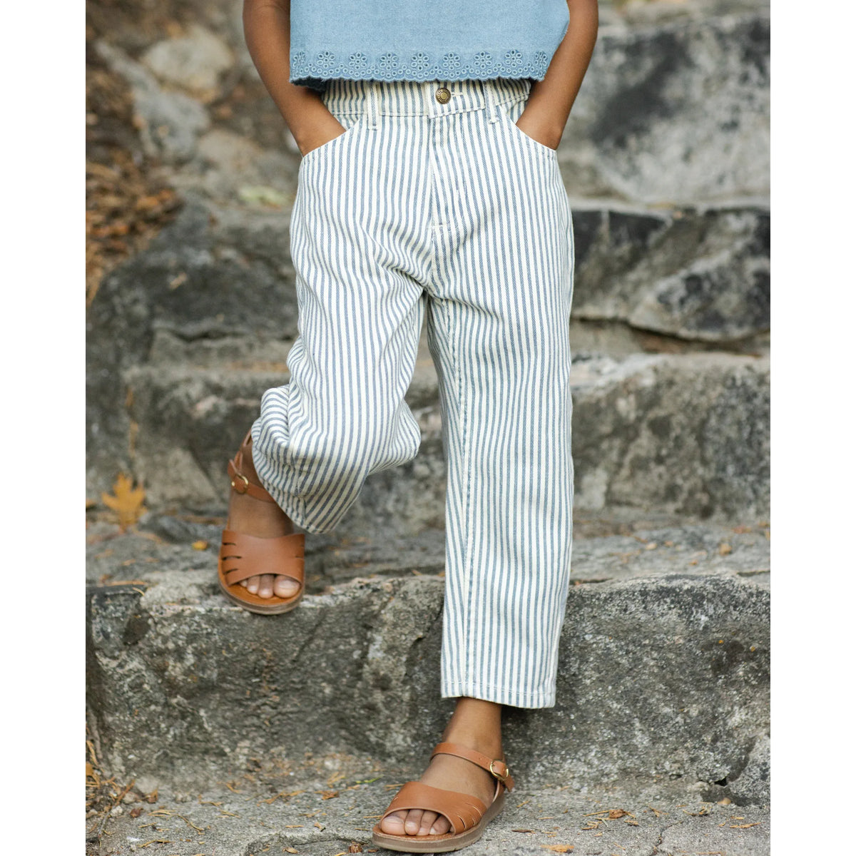Barrel Pant || Railroad Stripe