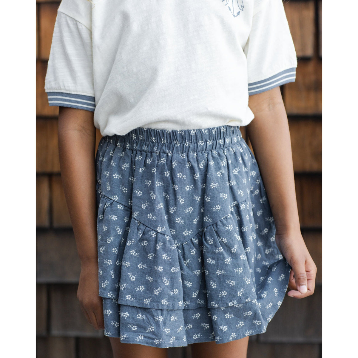 Tiered Mini Skirt || Ditsy