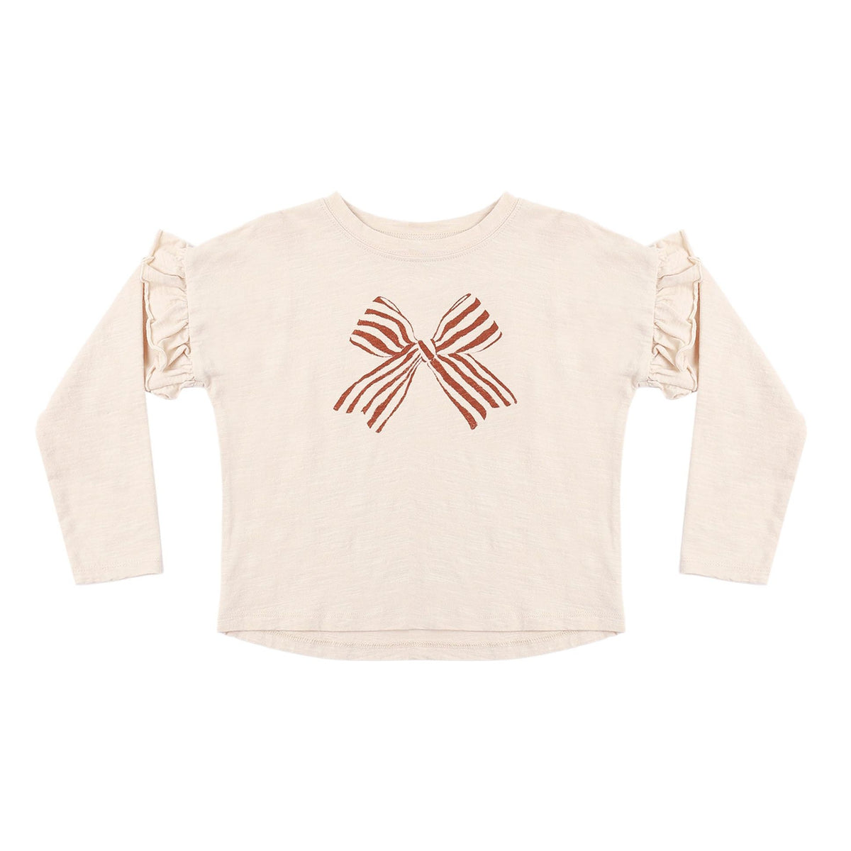 Ruffle Long Sleeve Tee Bow
