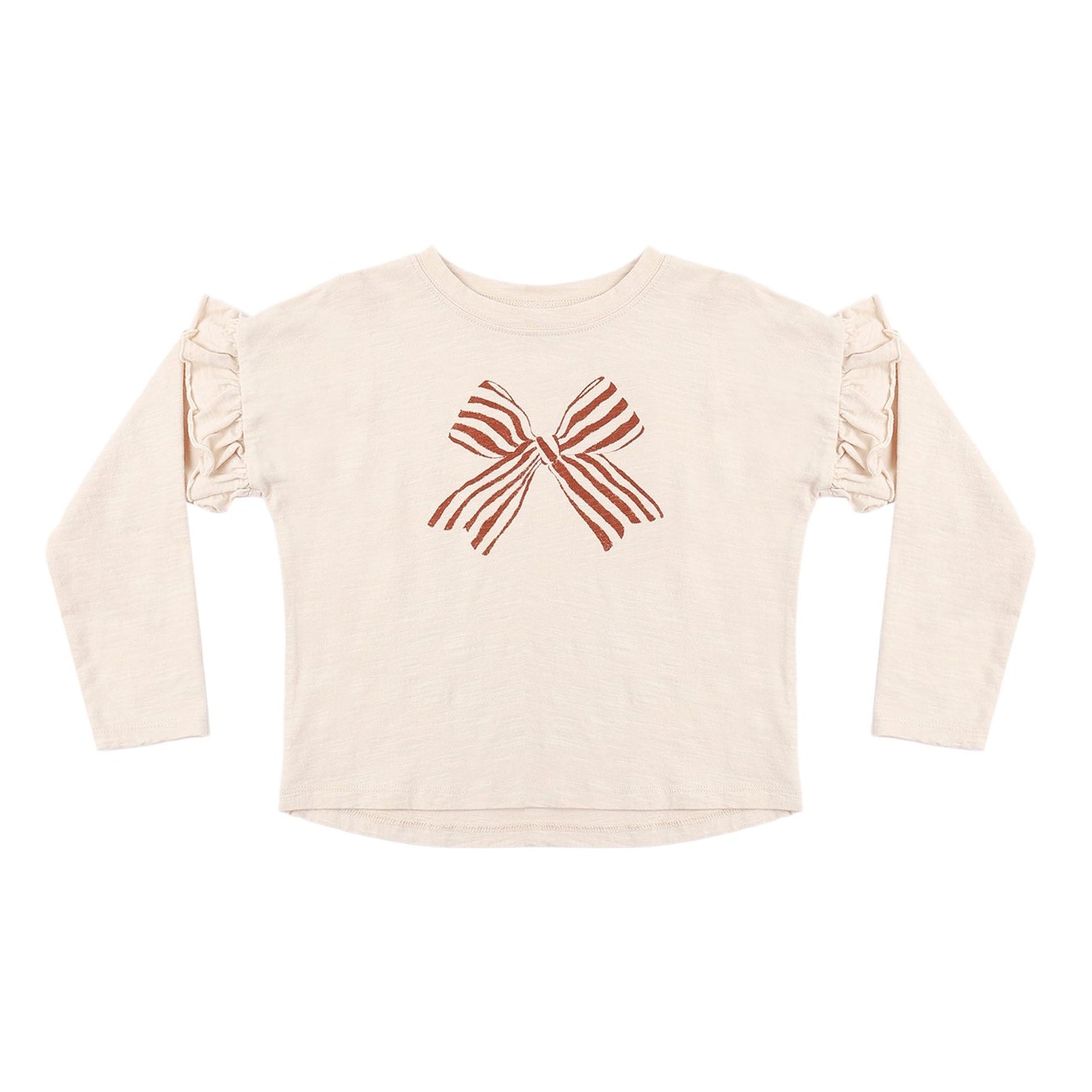 Ruffle Long Sleeve Tee Bow