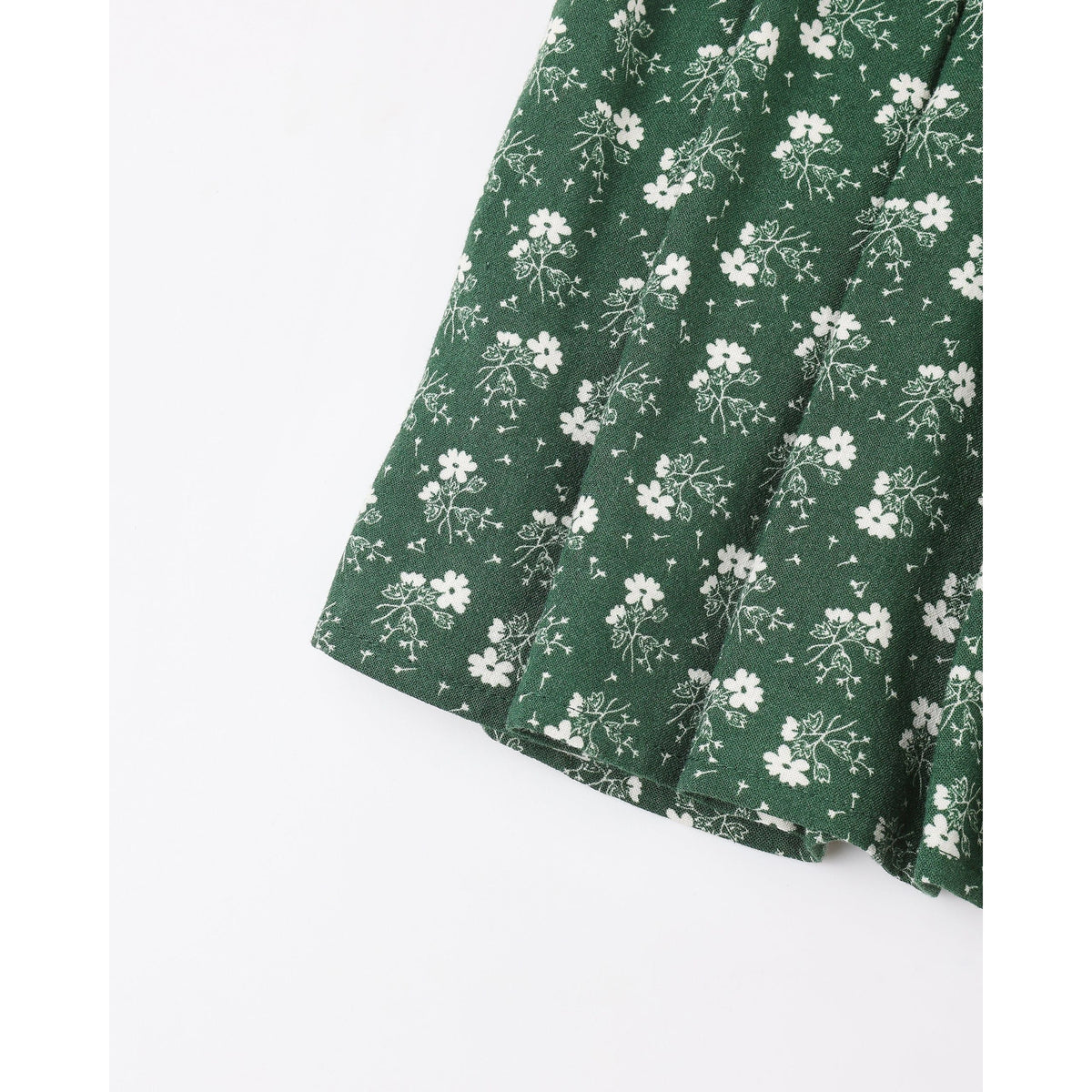Tiered Midi Skirt || Green Ditsy