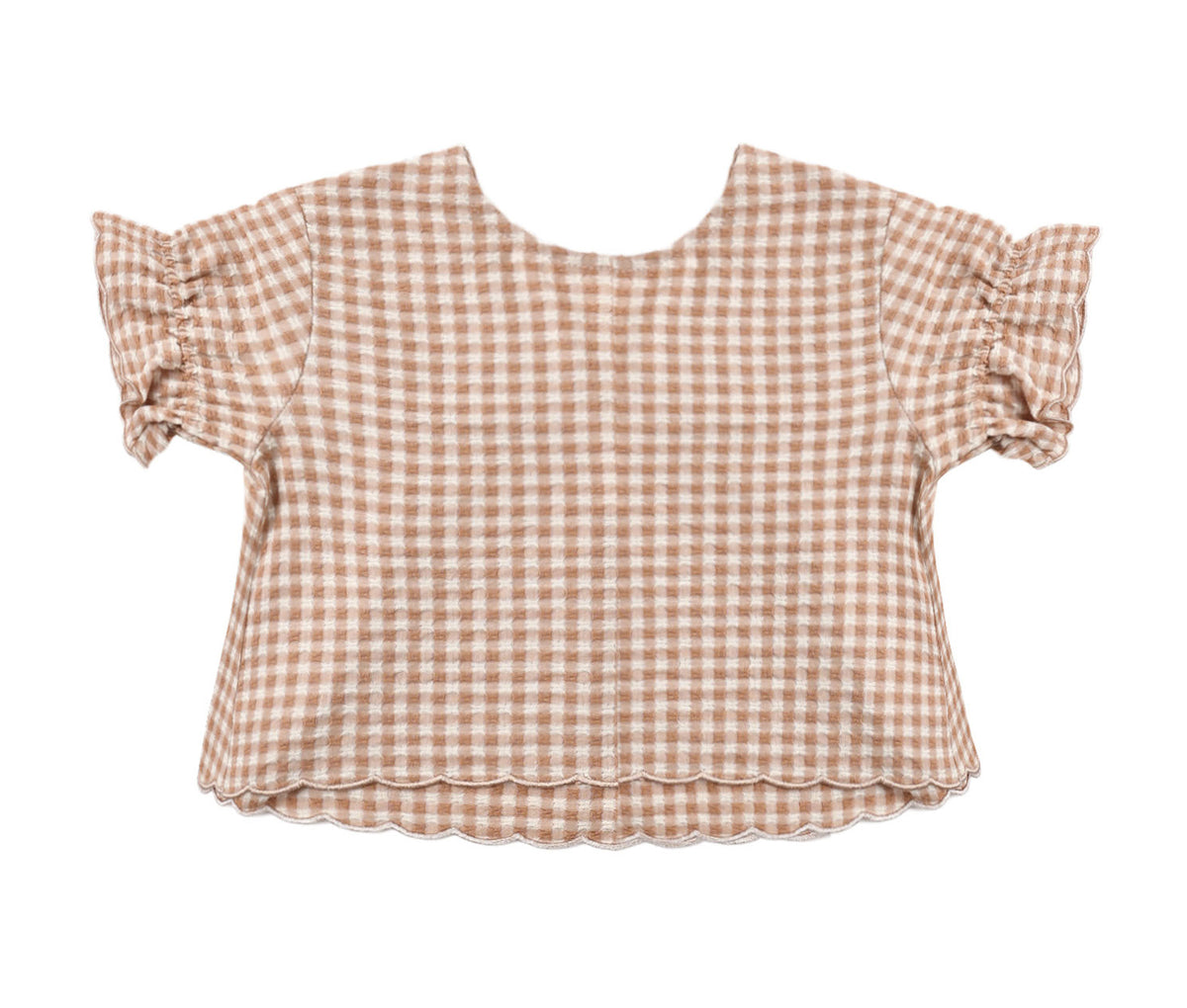 Francie Blouse Fawn Gingham