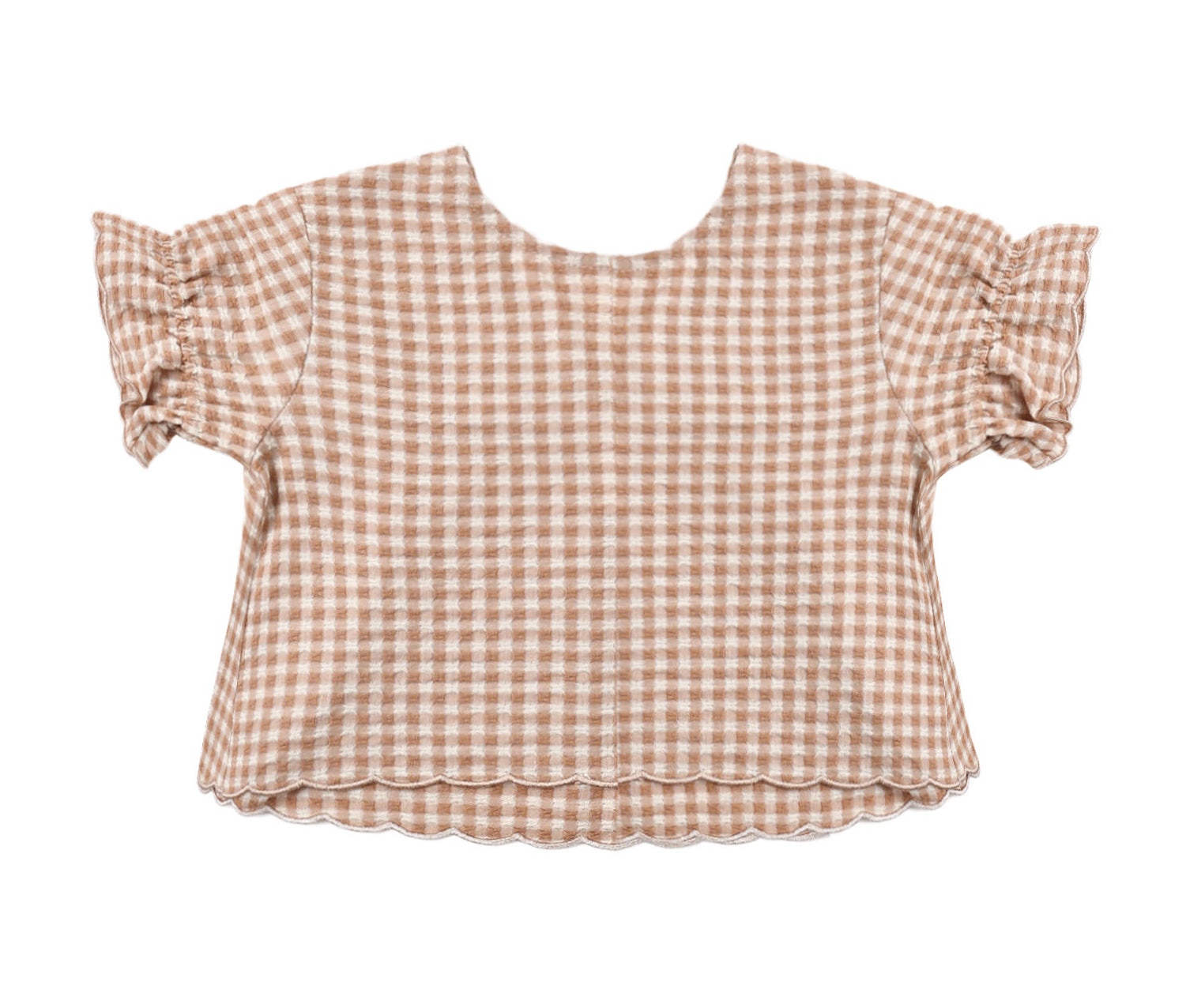 Francie Blouse Fawn Gingham