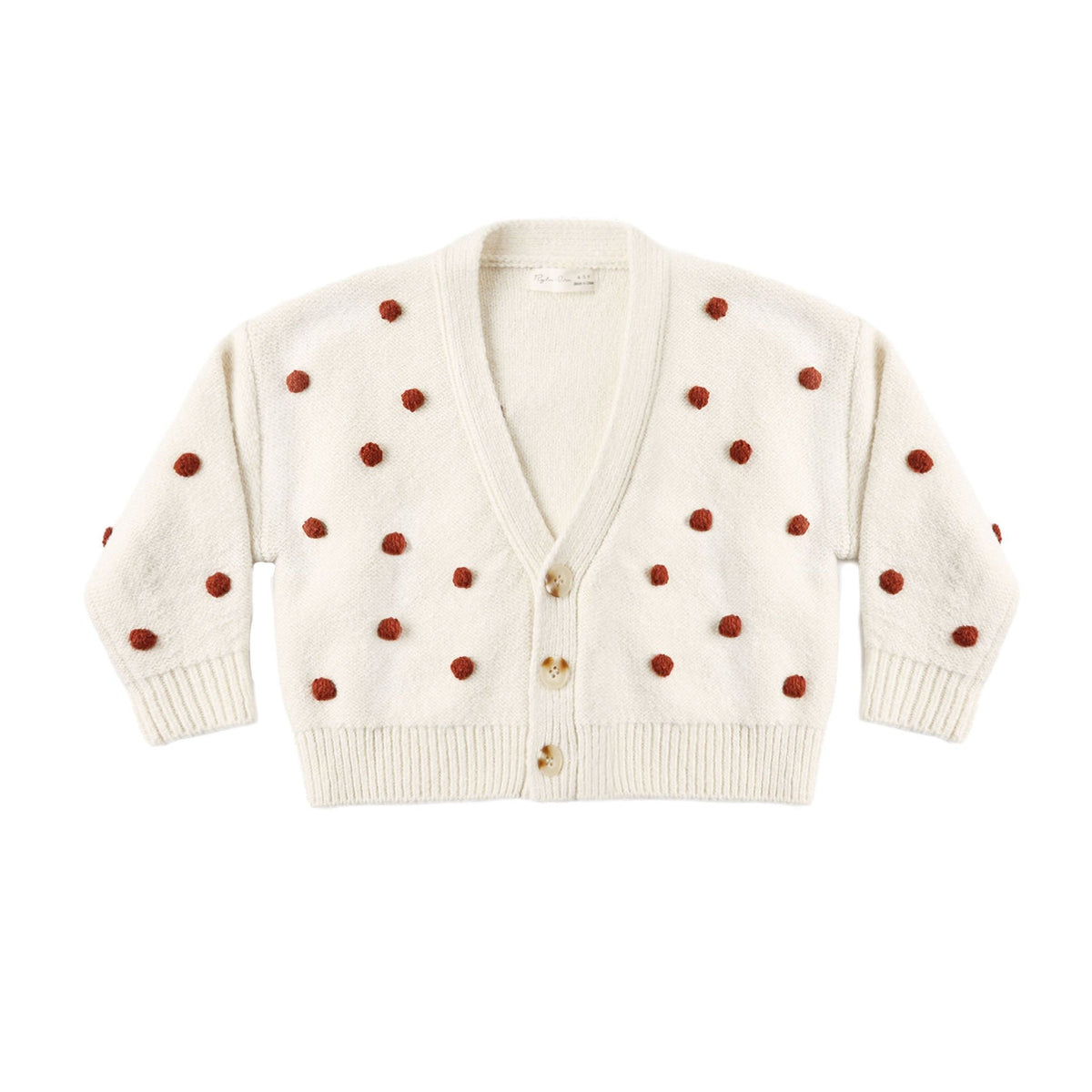 Boxy Crop Cardigan Ruby Bobble