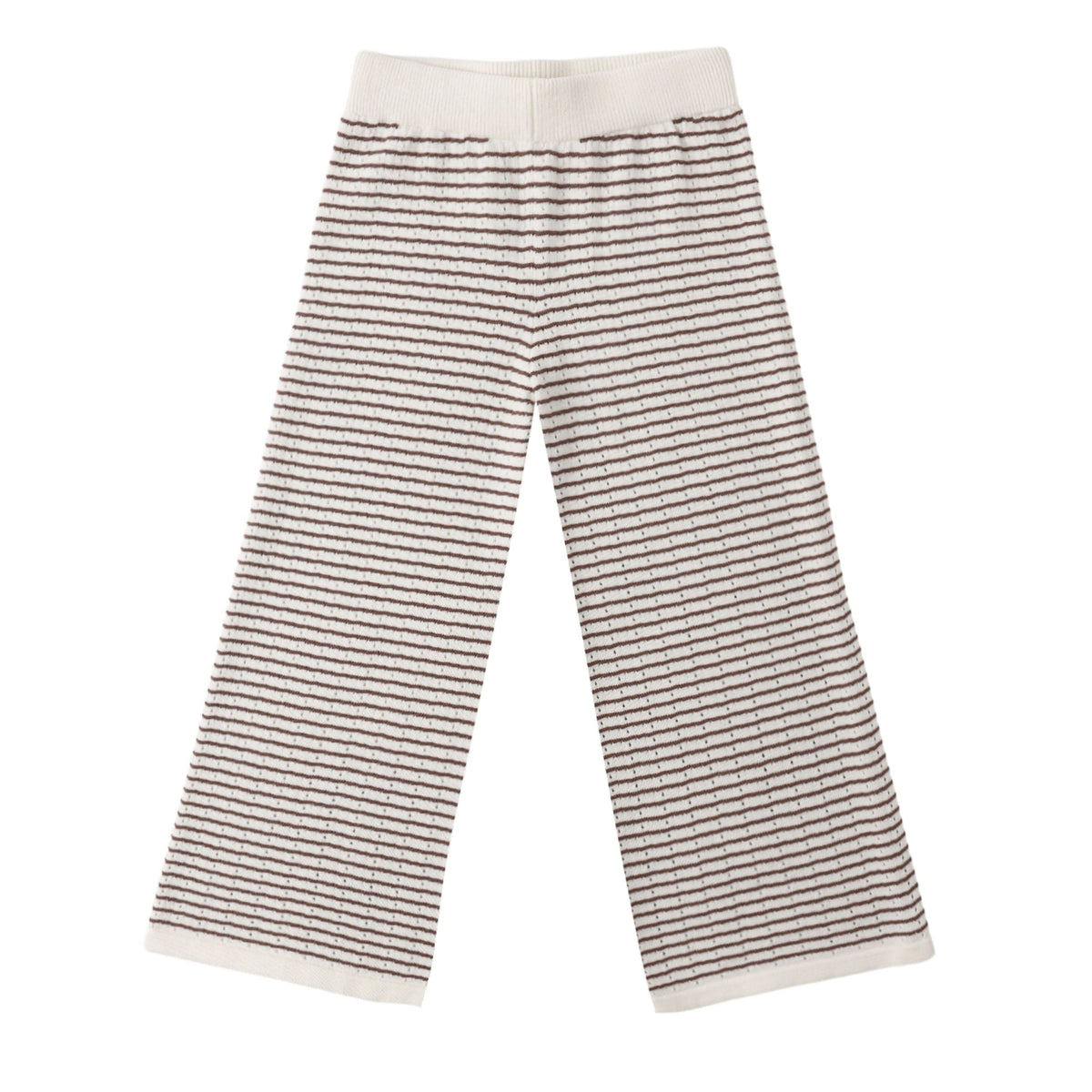 Knit Wide Leg Pant || Chocolate Stripe