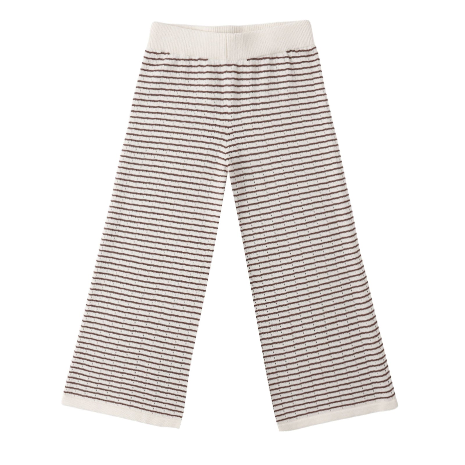Knit Wide Leg Pant || Chocolate Stripe