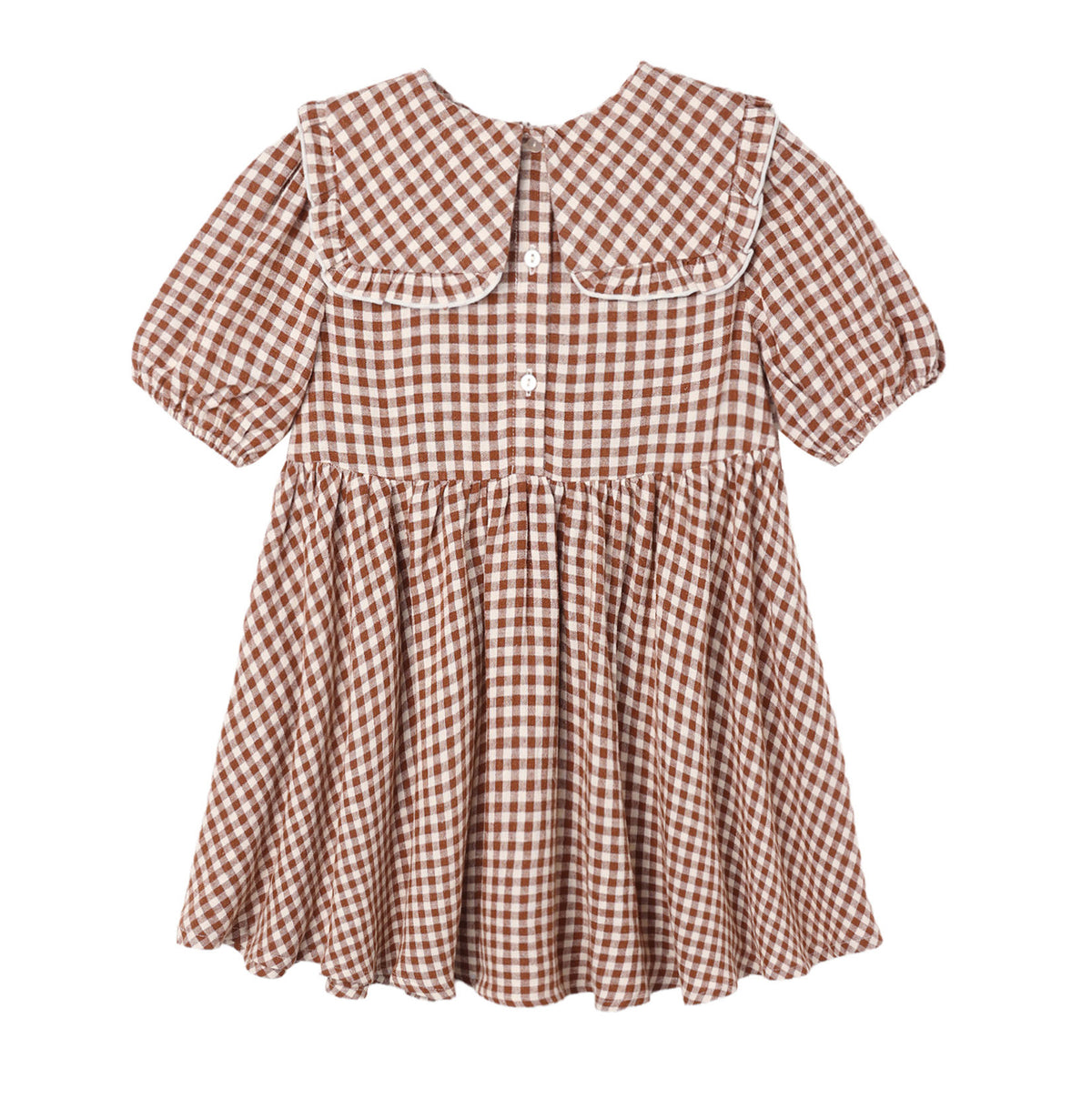 Camille Dress Brick Check