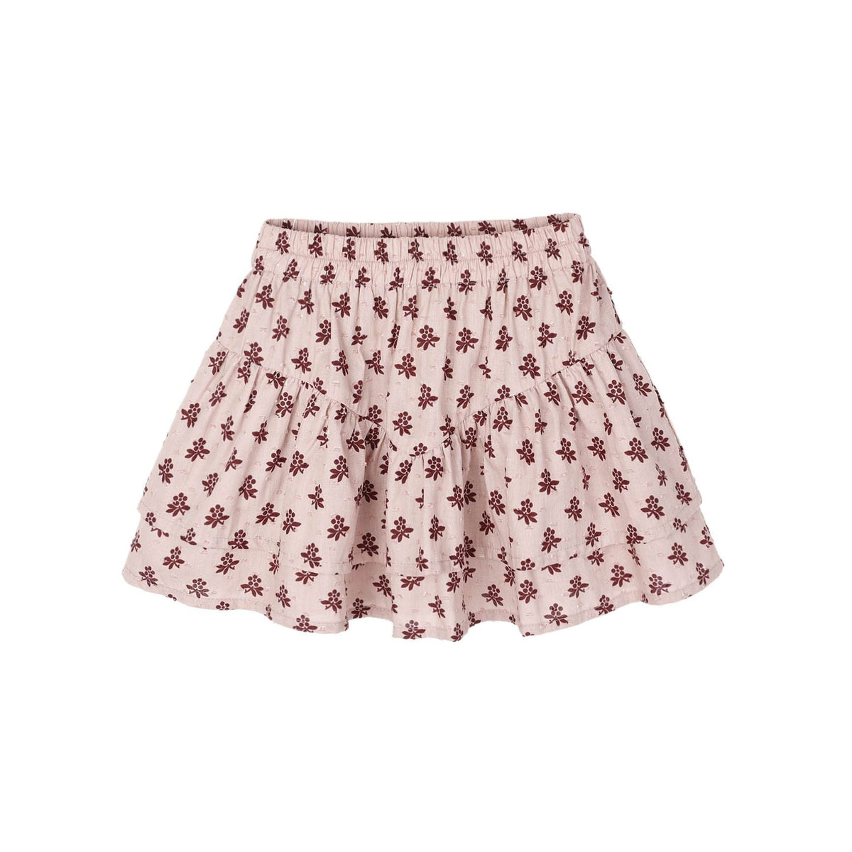 Tiered Mini Skirt || Blush Fleur
