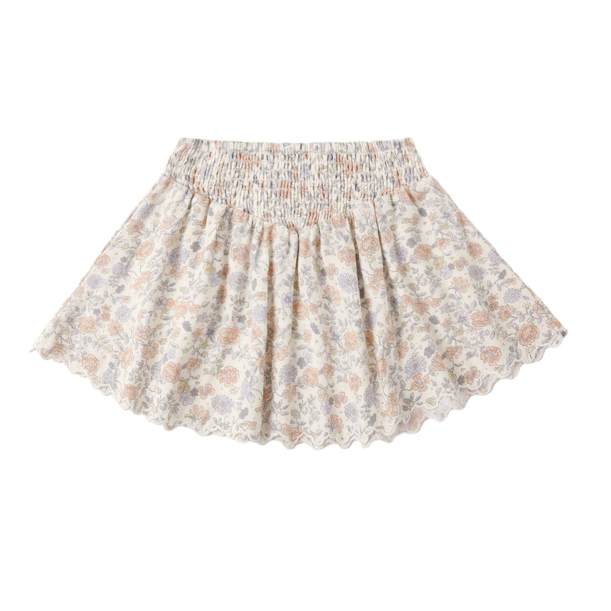 Smocked V Mini Skirt || Bloom