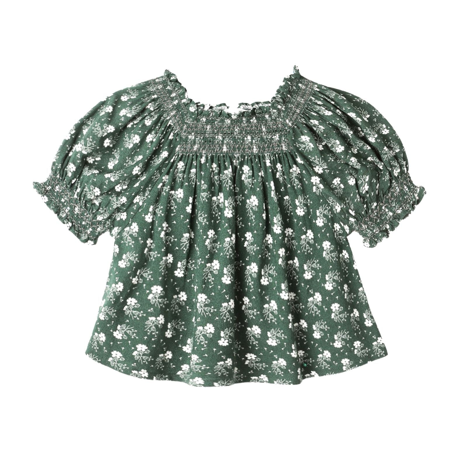 Ada Blouse || Green Ditsy