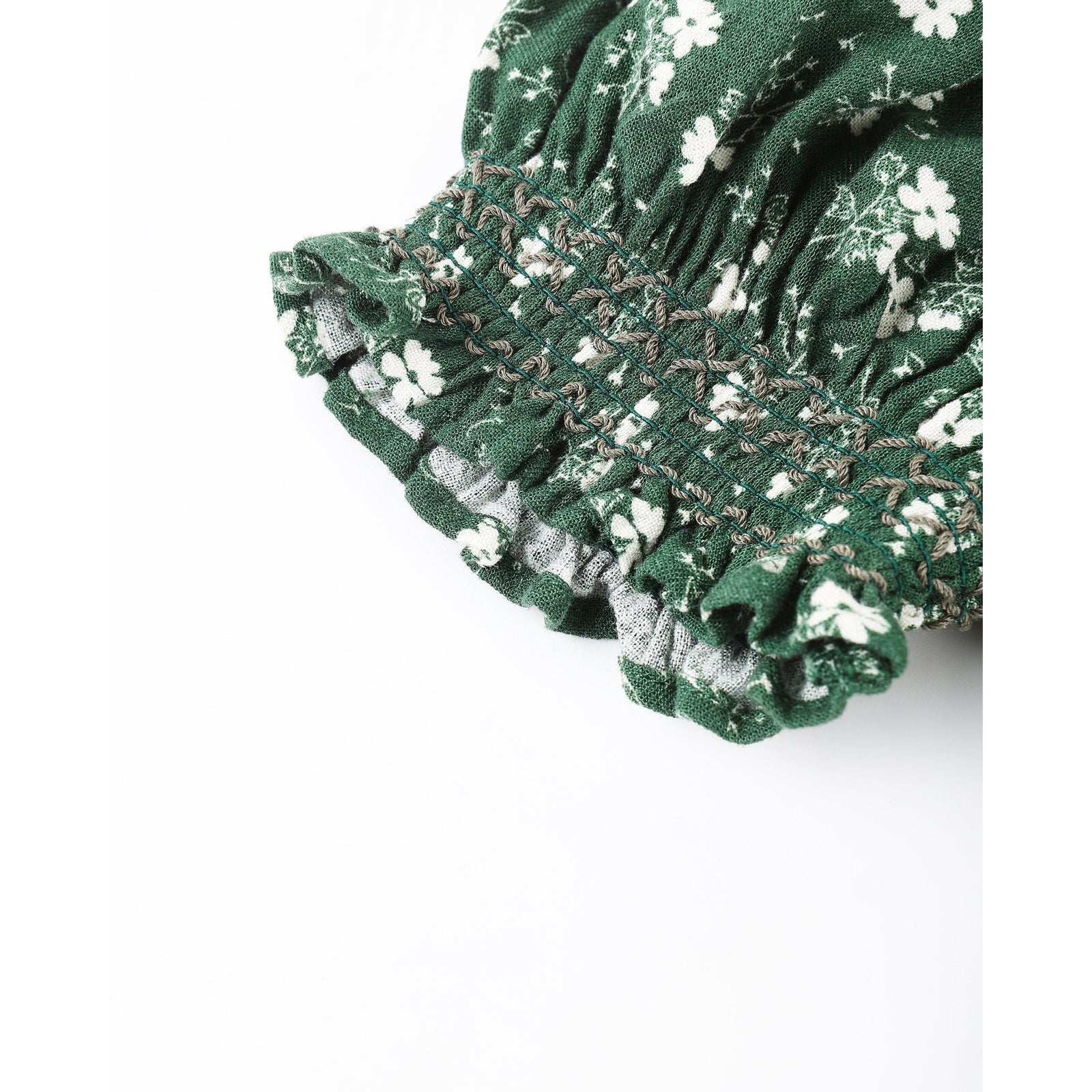 Ada Blouse || Green Ditsy