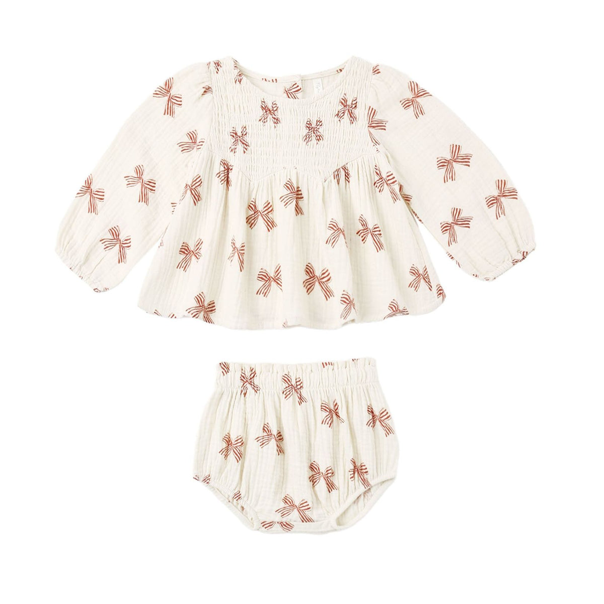 Sophia Top + Bloomer Set Peppermint Bows