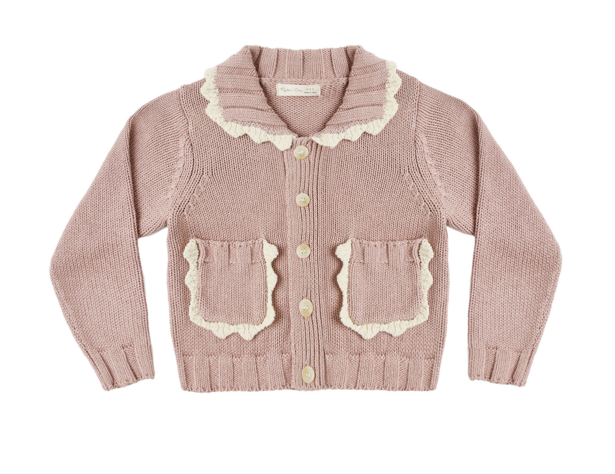 Collared Cardigan Rosewood