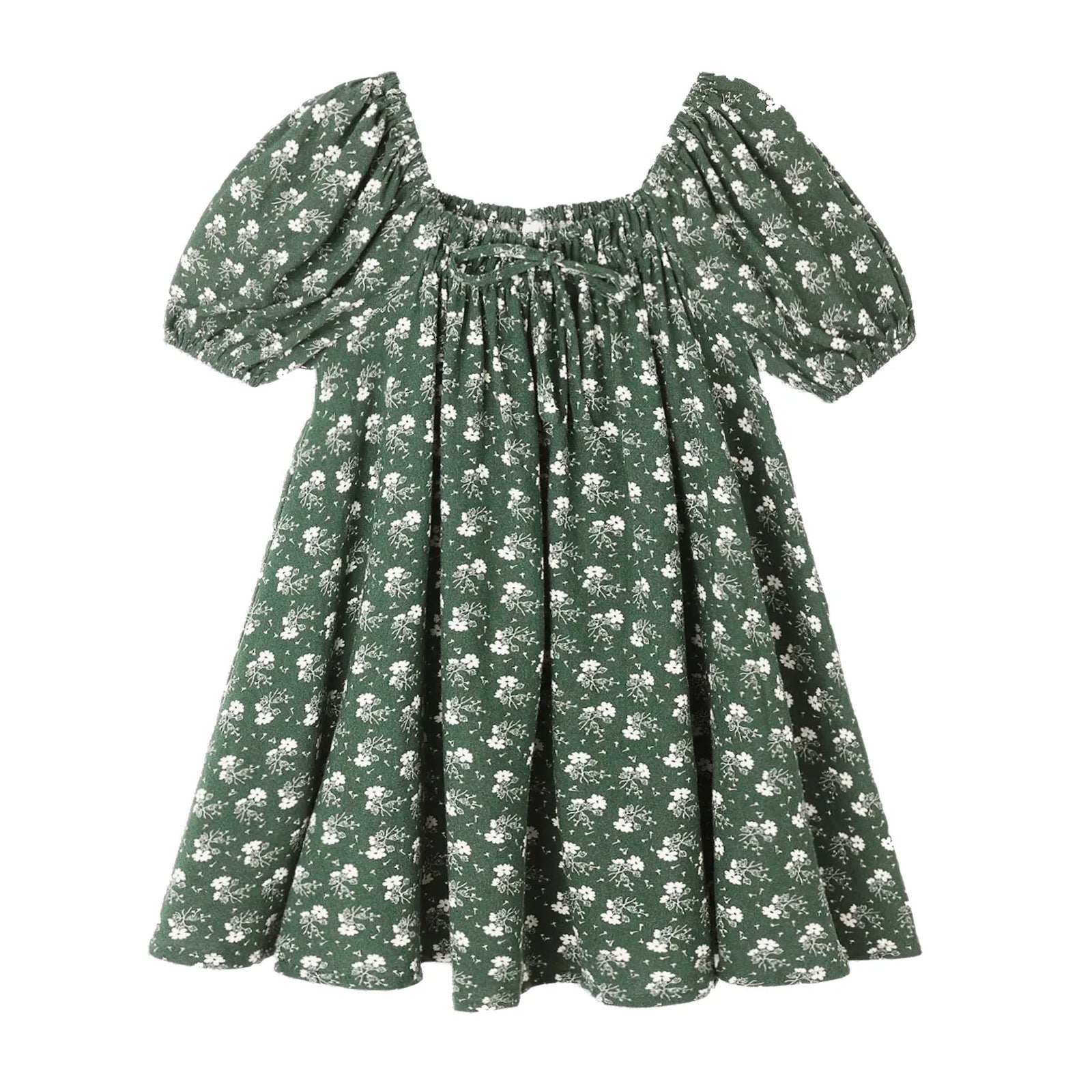 Sabrina Mini Dress || Green Ditsy