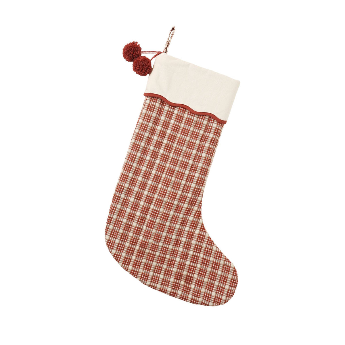 Noel Stocking Ruby Plaid