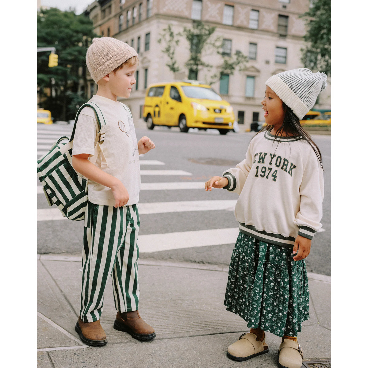 Tiered Midi Skirt || Green Ditsy