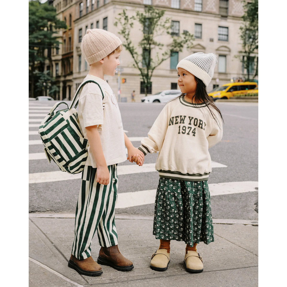 Tiered Midi Skirt || Green Ditsy