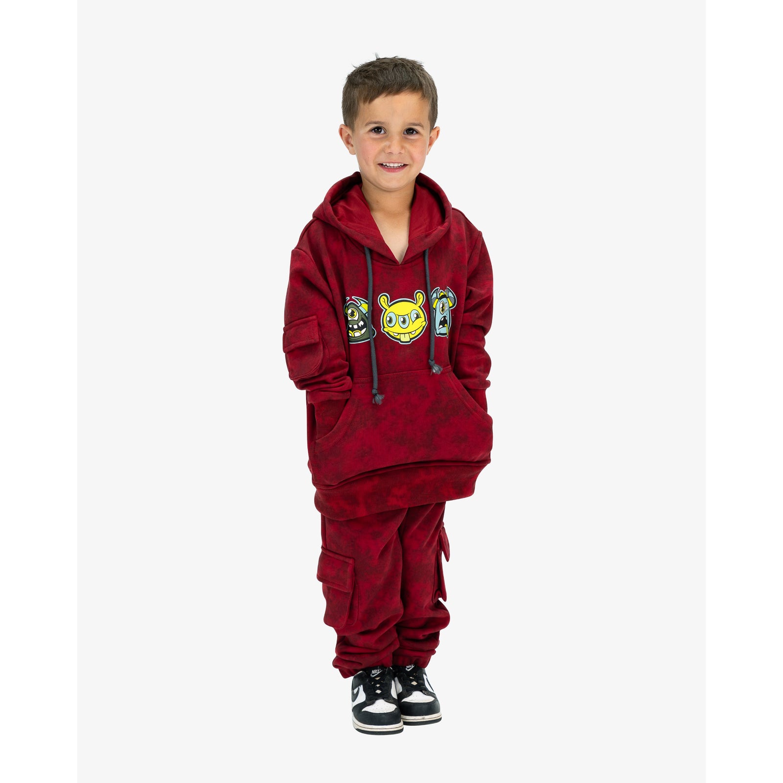 Red Cargo Track Pants