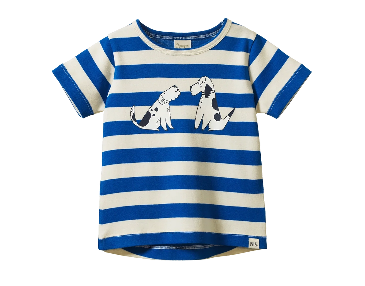 River Tee - Dog Walk Blue Print