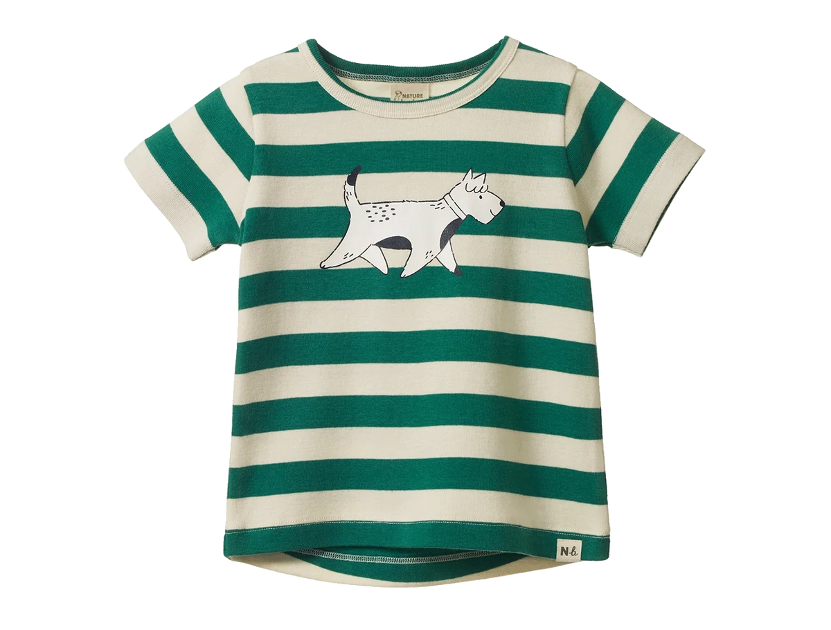 River Tee - Dog Walk Peppermint Print