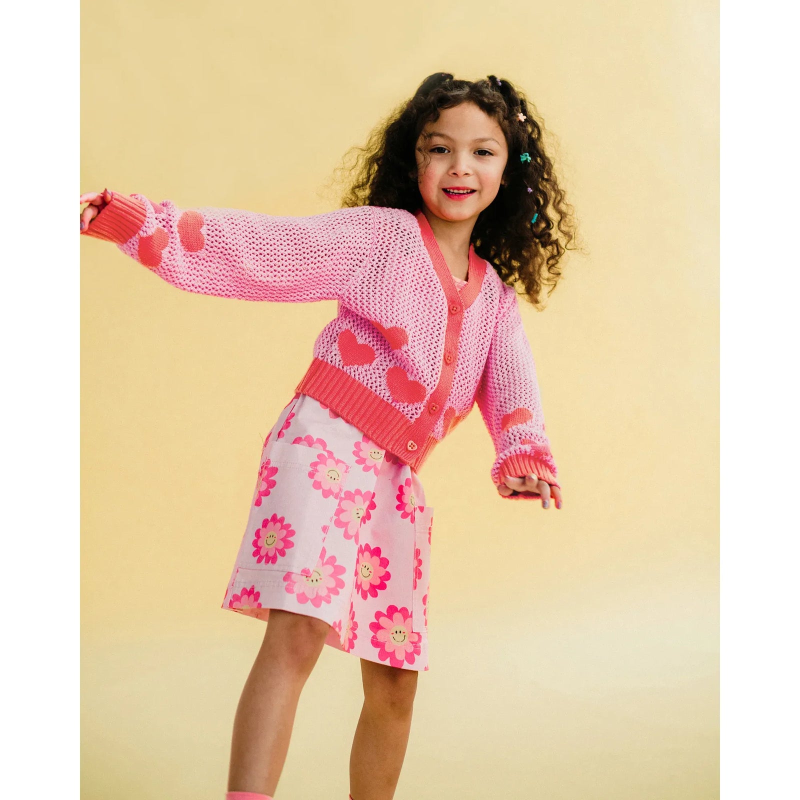 Pink Heart Cardigan