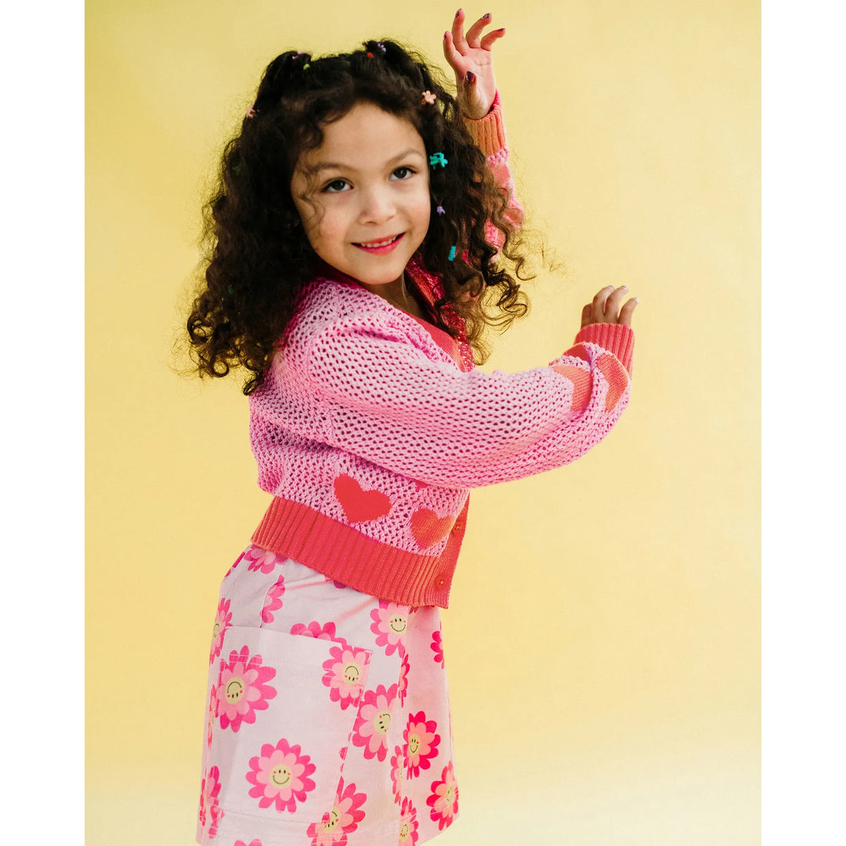Pink Heart Cardigan