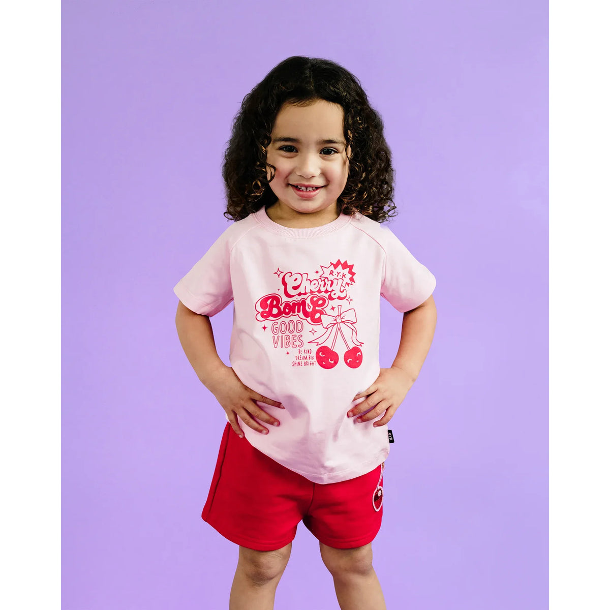 Cherry Bomb! Short Sleeve Kylie Raglan T-Shirt