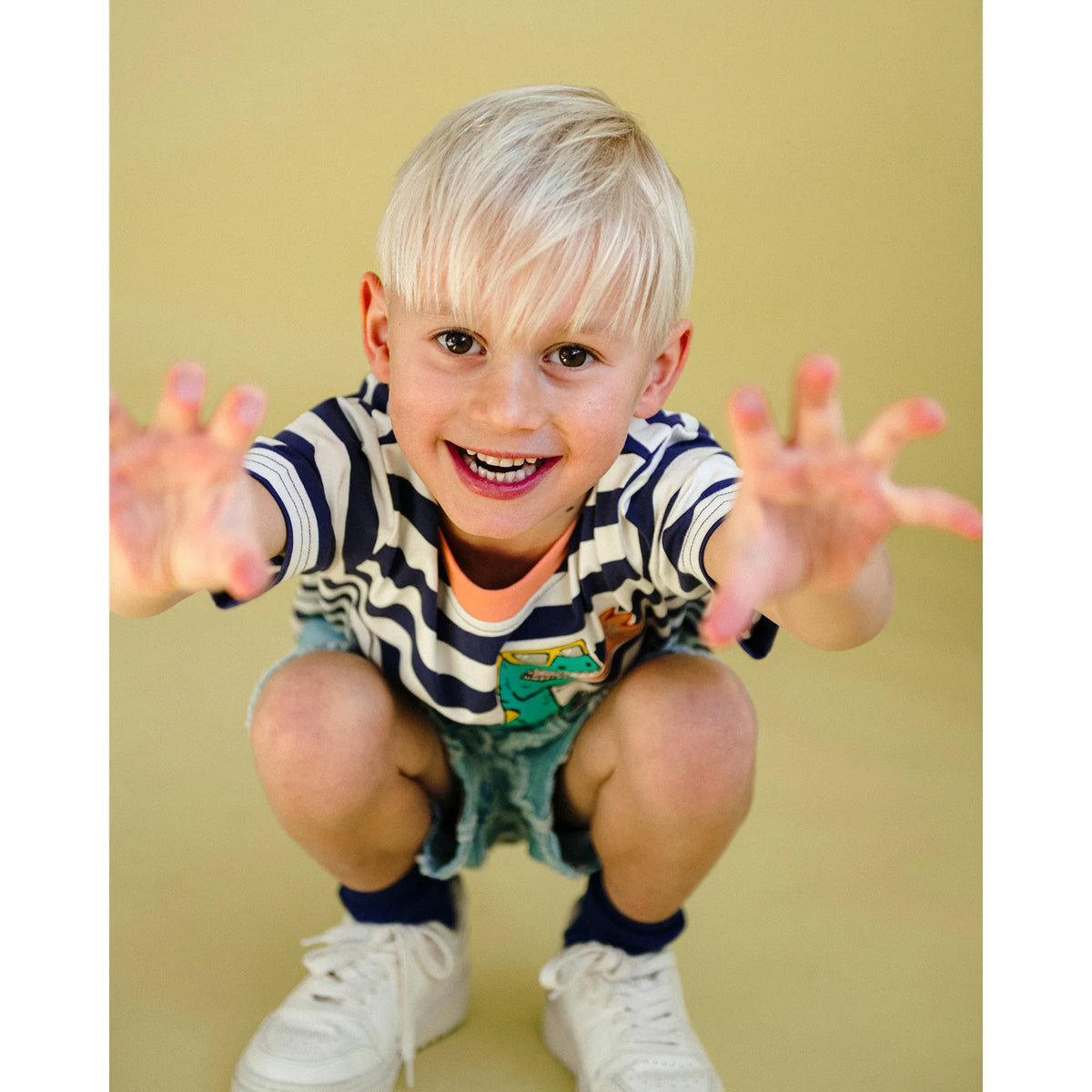 Scoota-Saurus Stripe Short Sleeve T-Shirt