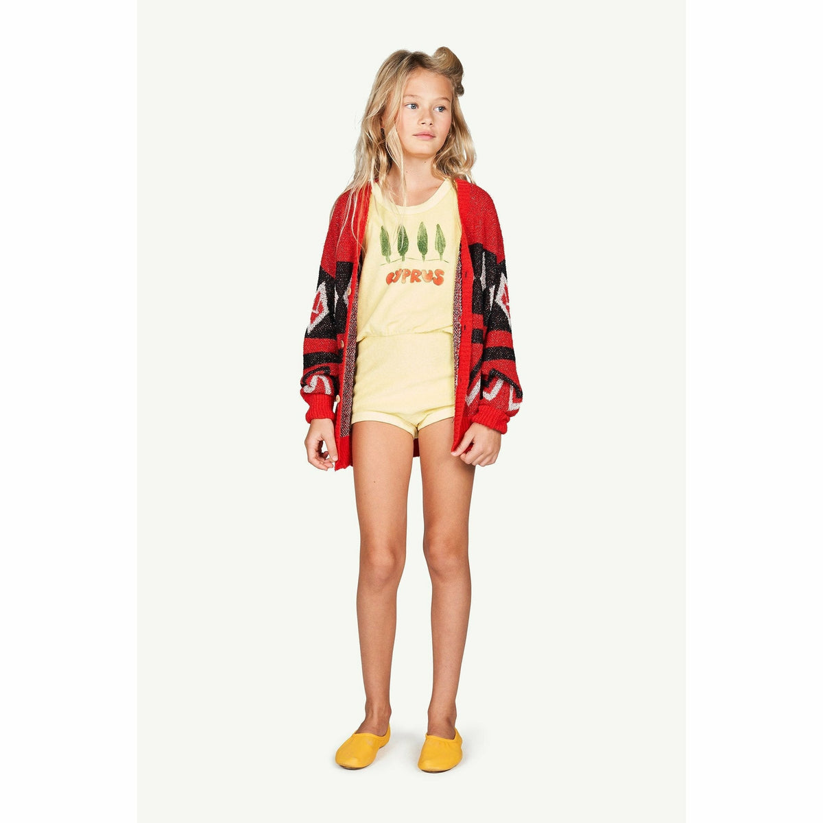 Racoon Kids Cardigan Red
