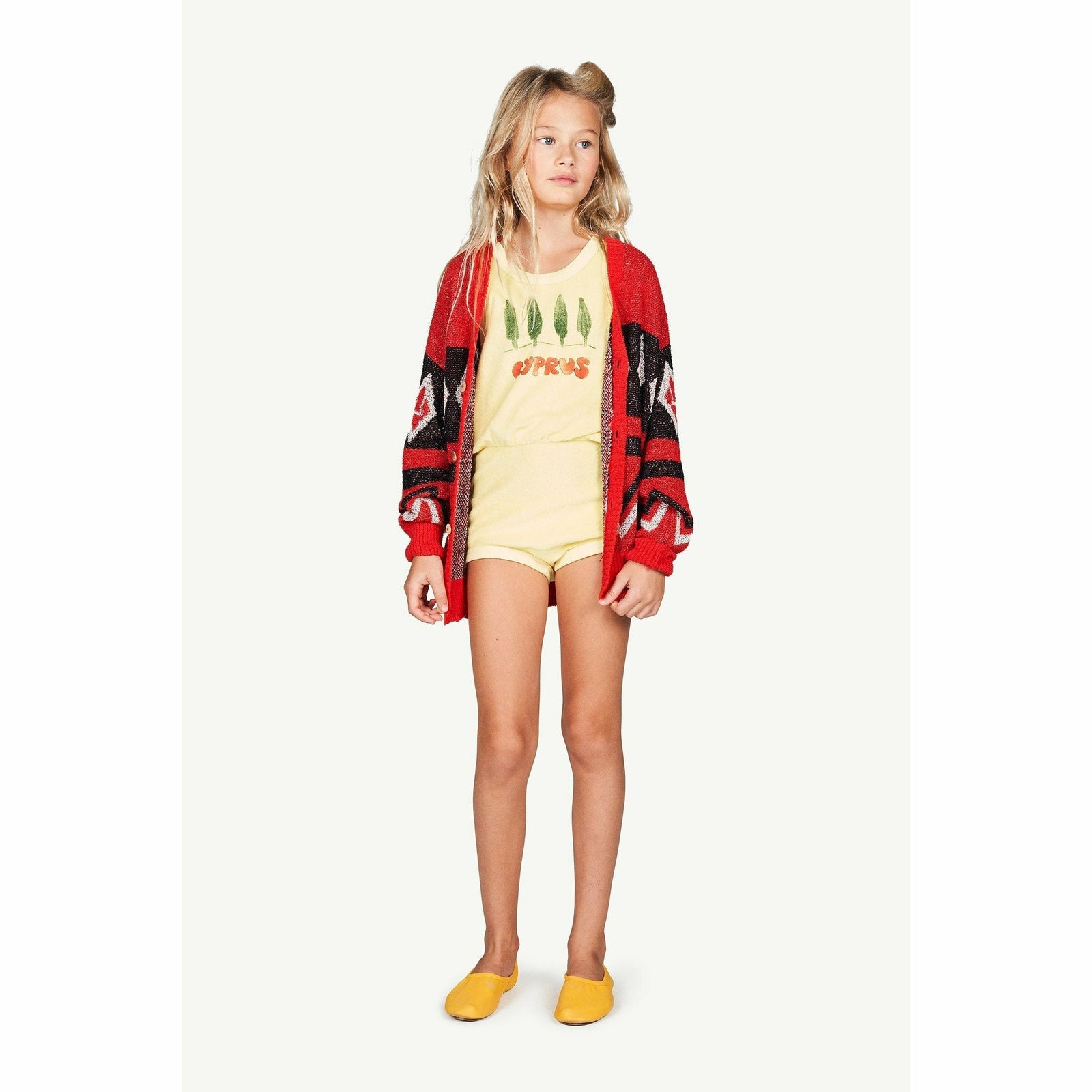 Racoon Kids Cardigan Red