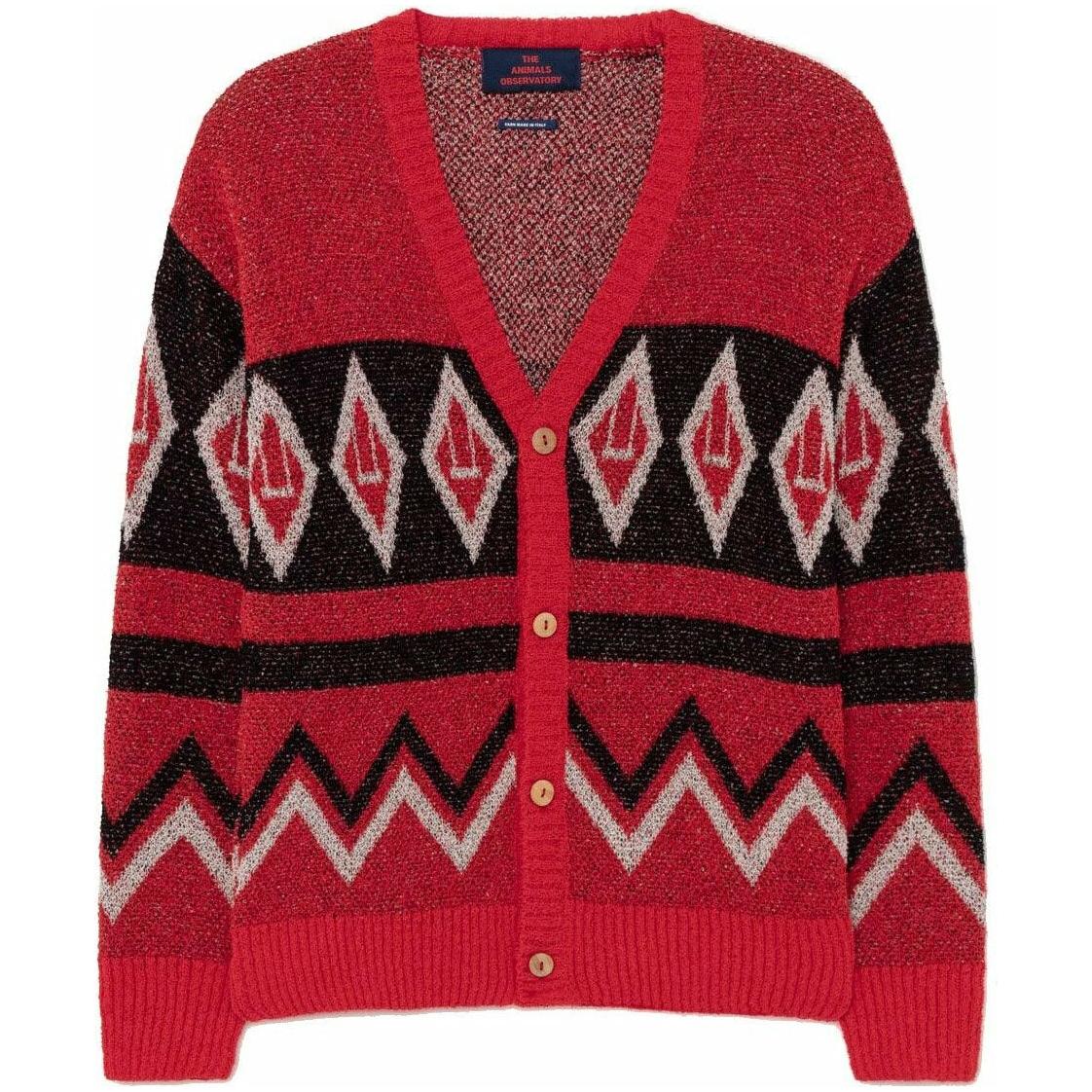 Racoon Kids Cardigan Red