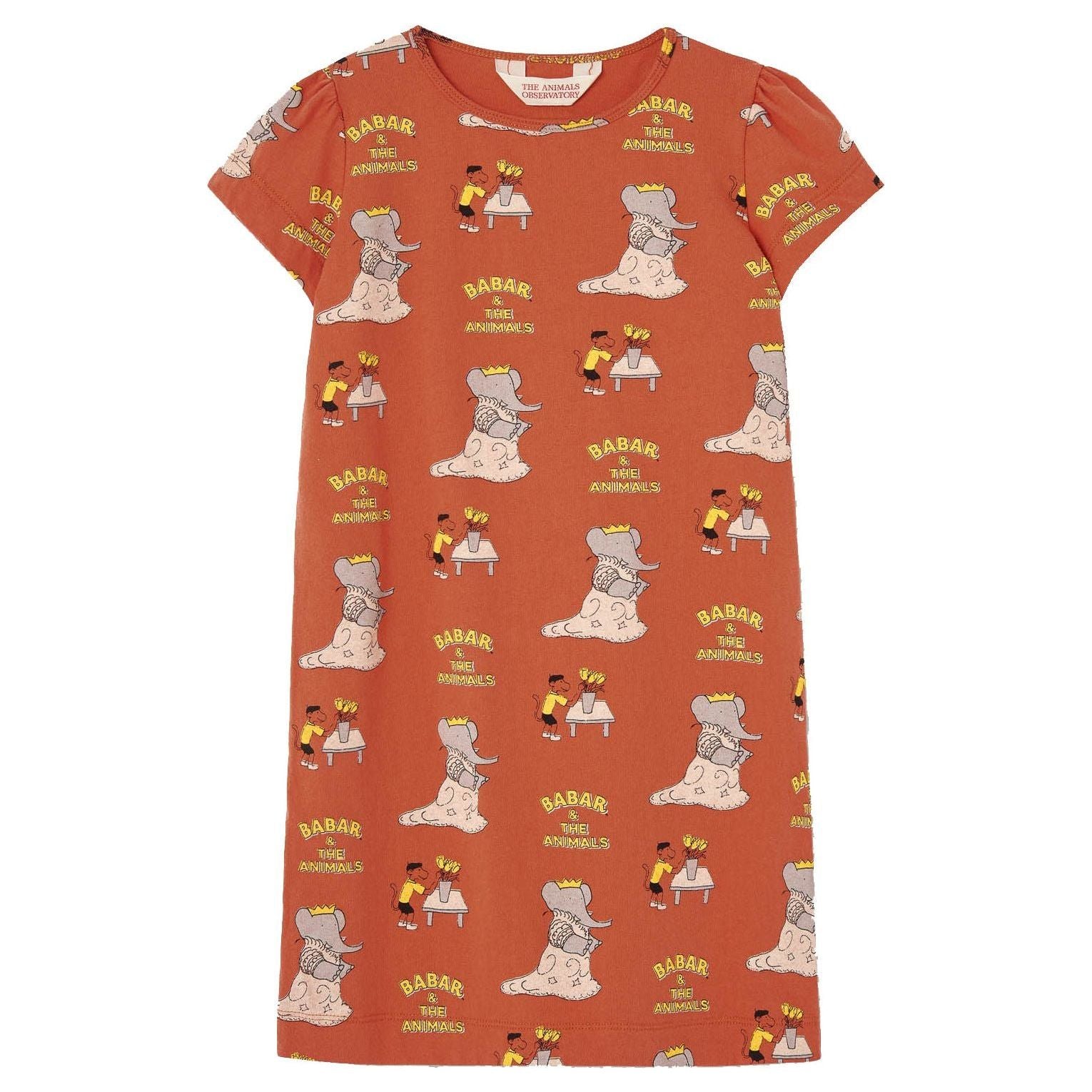Babar Flamingo Kids Dress - Elephants Wedding