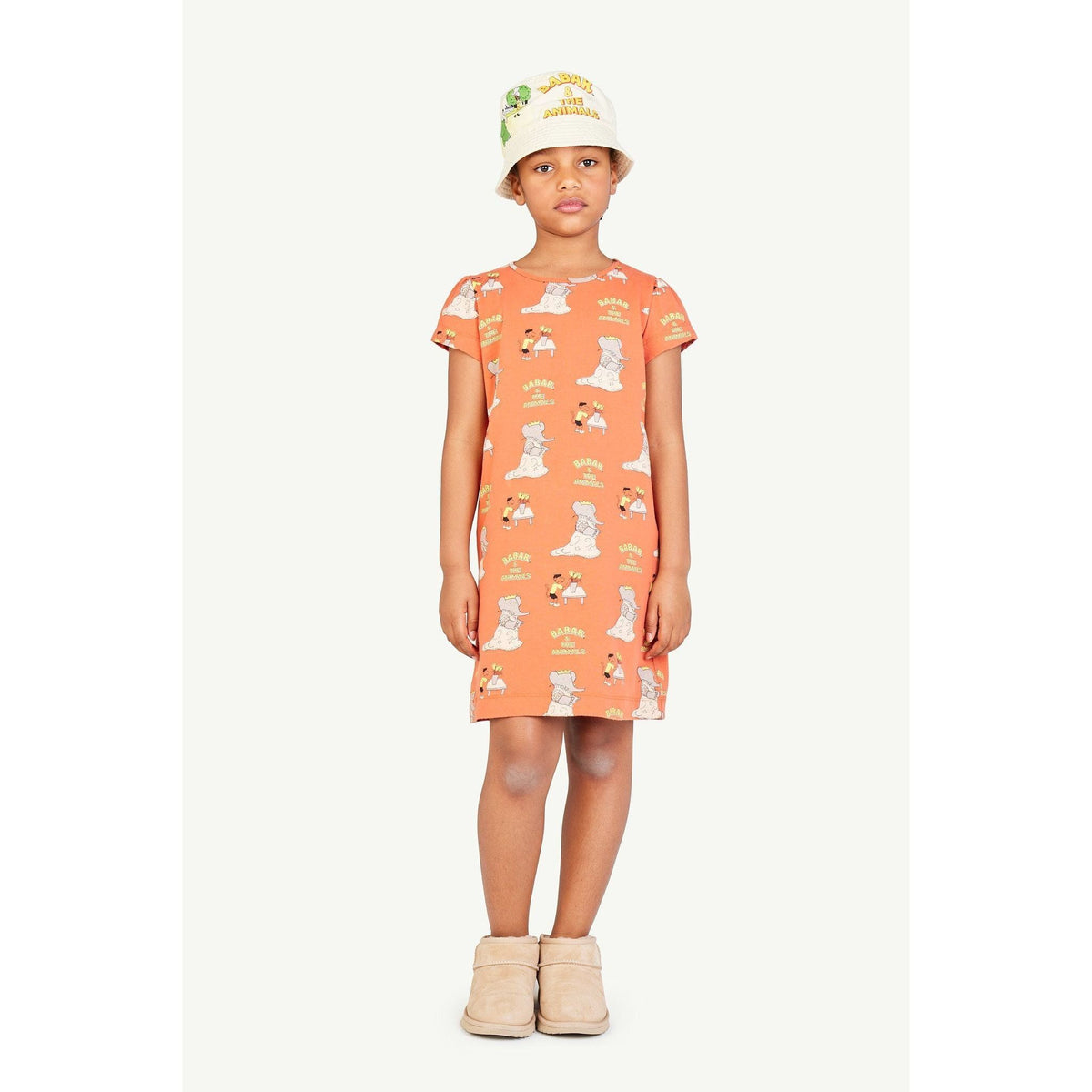 Babar Flamingo Kids Dress - Elephants Wedding