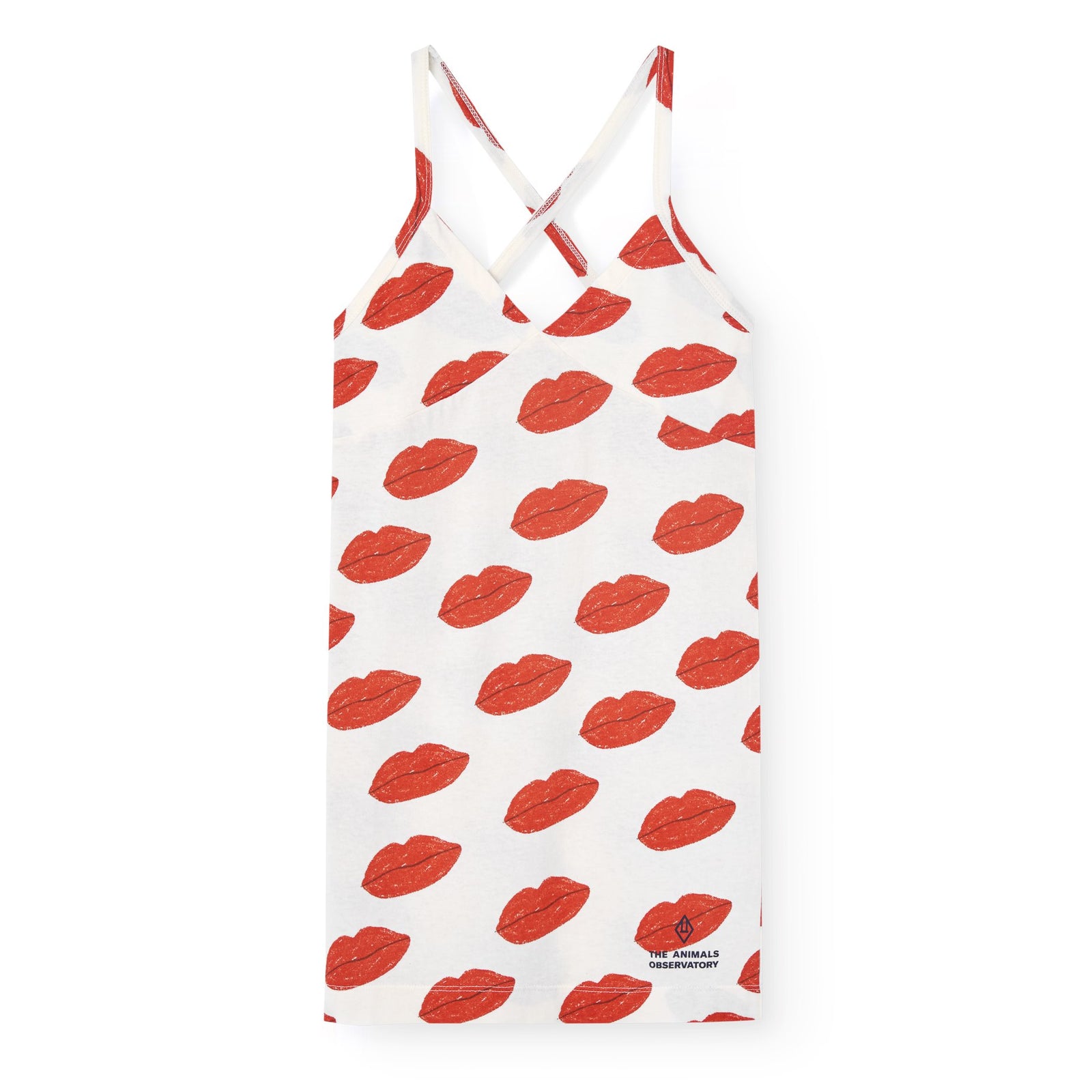 White Kissing Otter Mini Dress