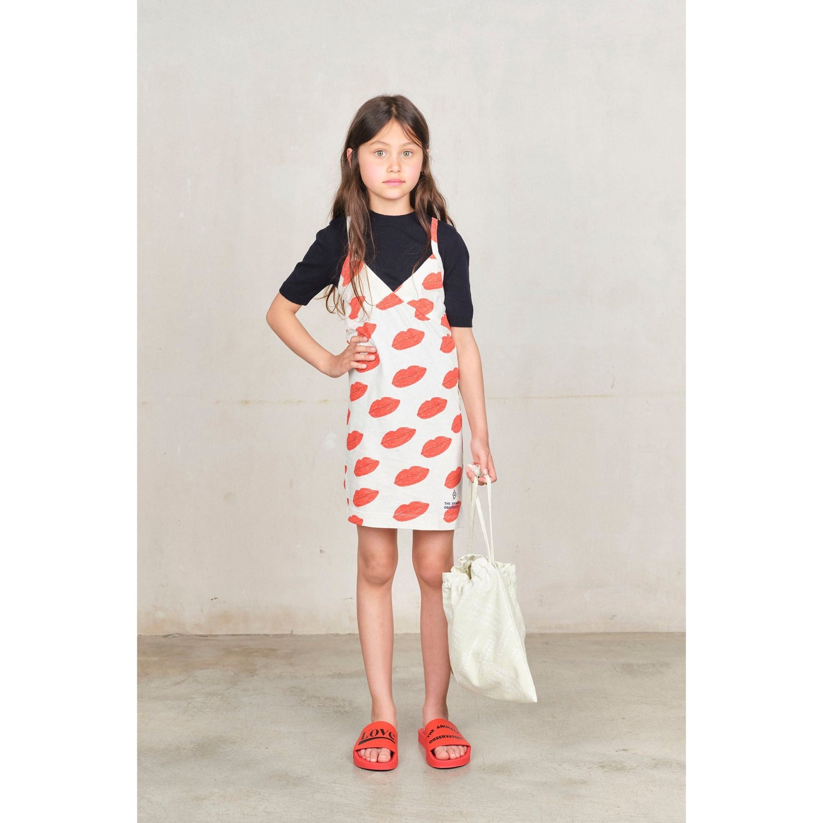 White Kissing Otter Mini Dress