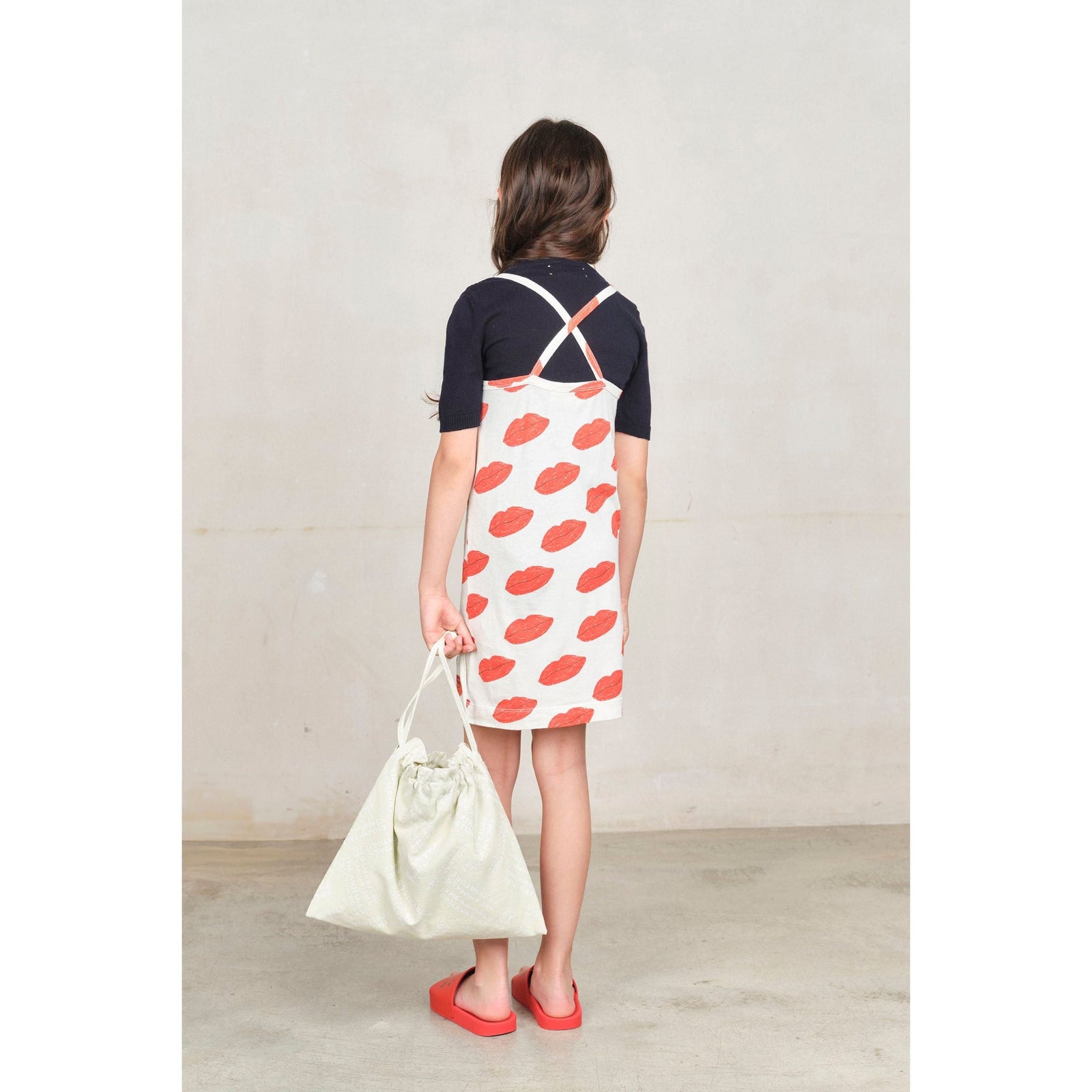 White Kissing Otter Mini Dress