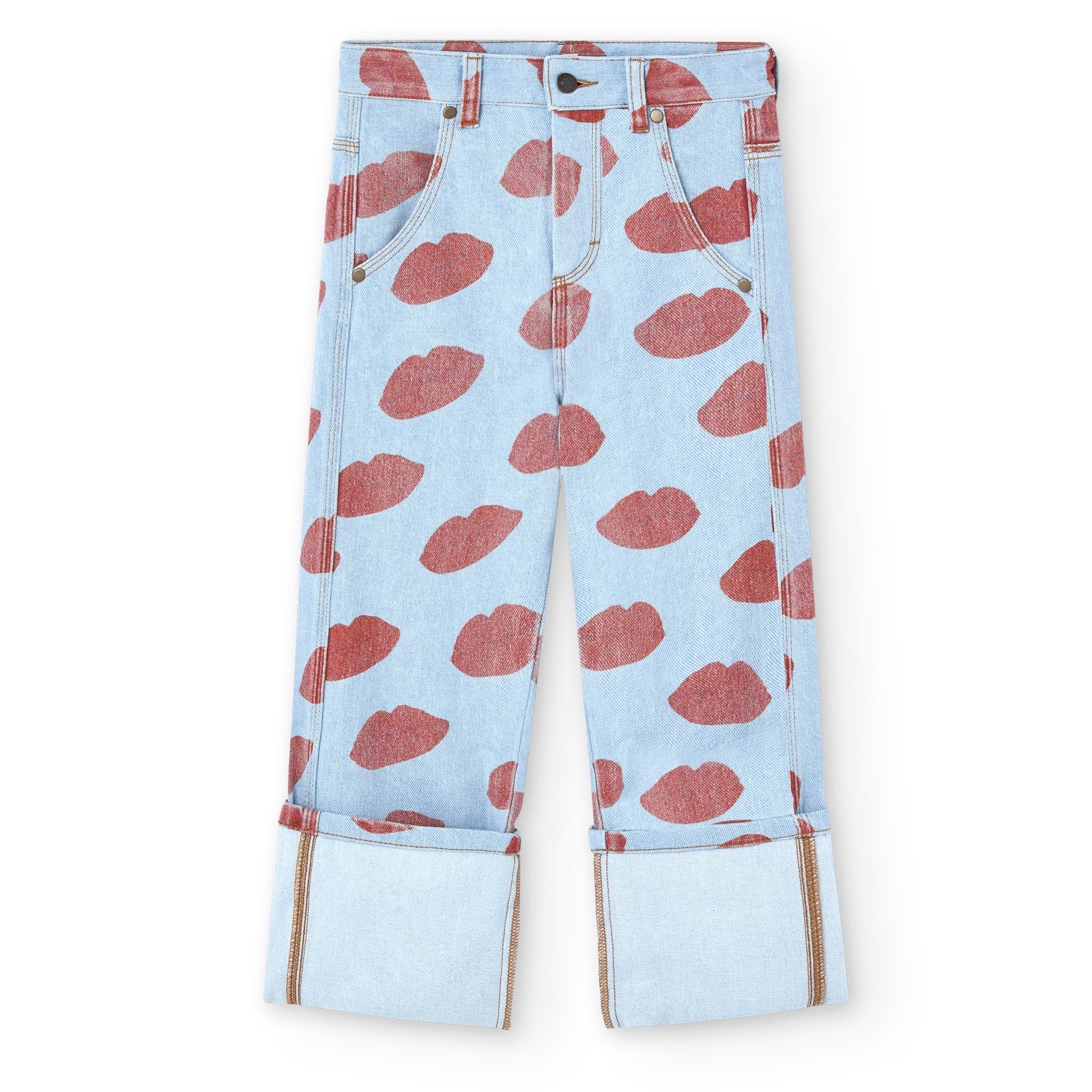 Soft Blue Kissing Ant Jeans
