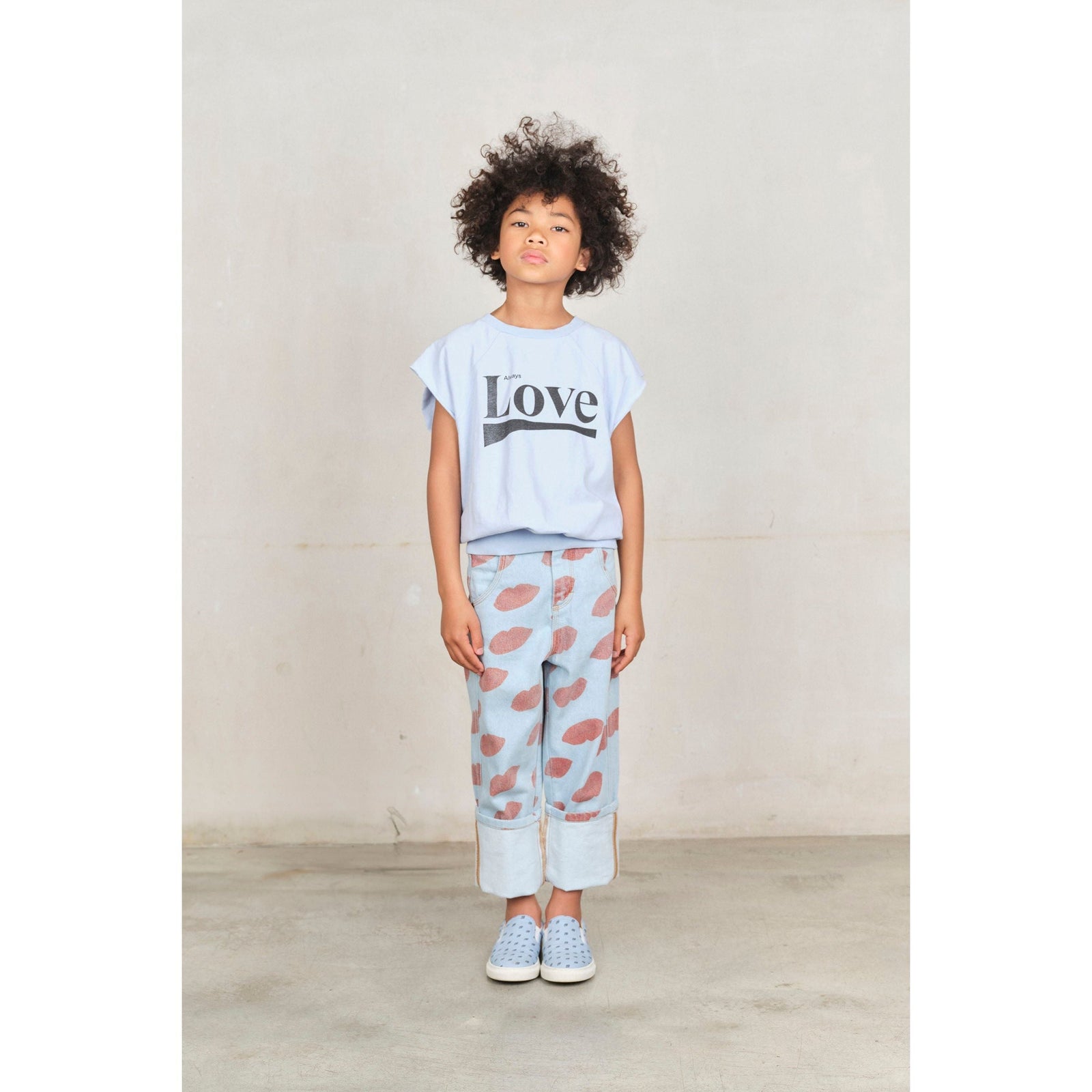 Soft Blue Kissing Ant Jeans