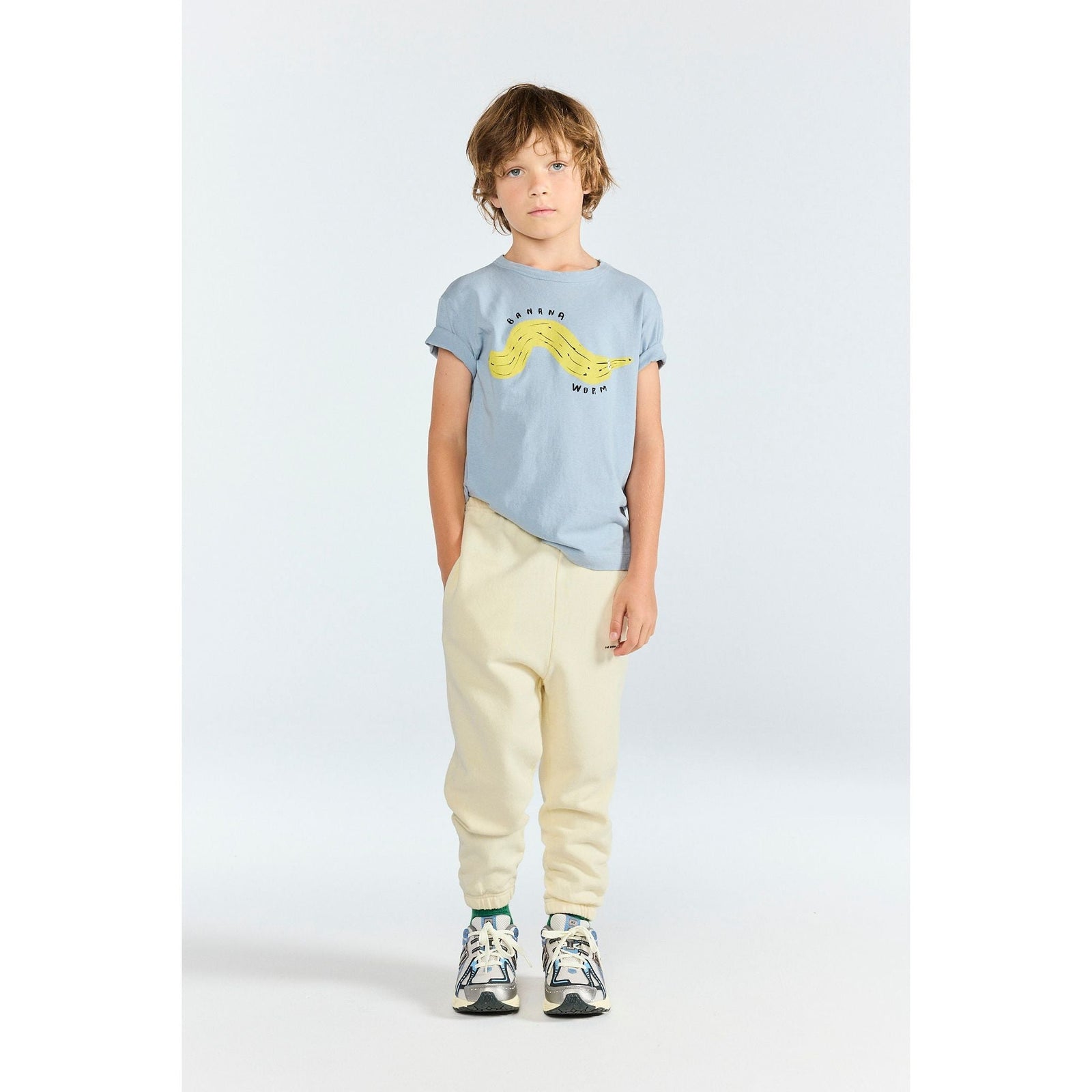 Rooster Kid T-Shirt Blue-Grey
