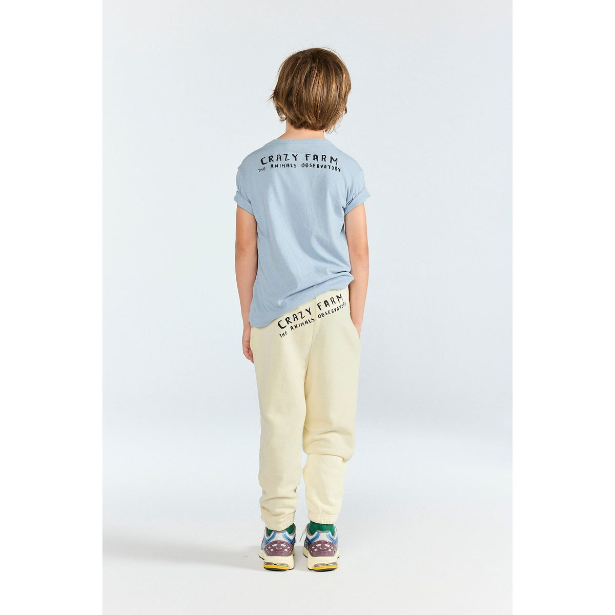 Rooster Kid T-Shirt Blue-Grey