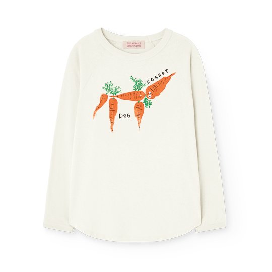 Anteater Kid Long Sleeve T-Shirt White Strokes
