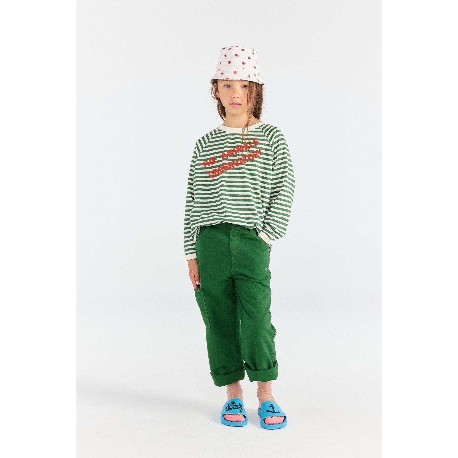 Anteater Kid Long Sleeve T-Shirt Stripe Dark Garden