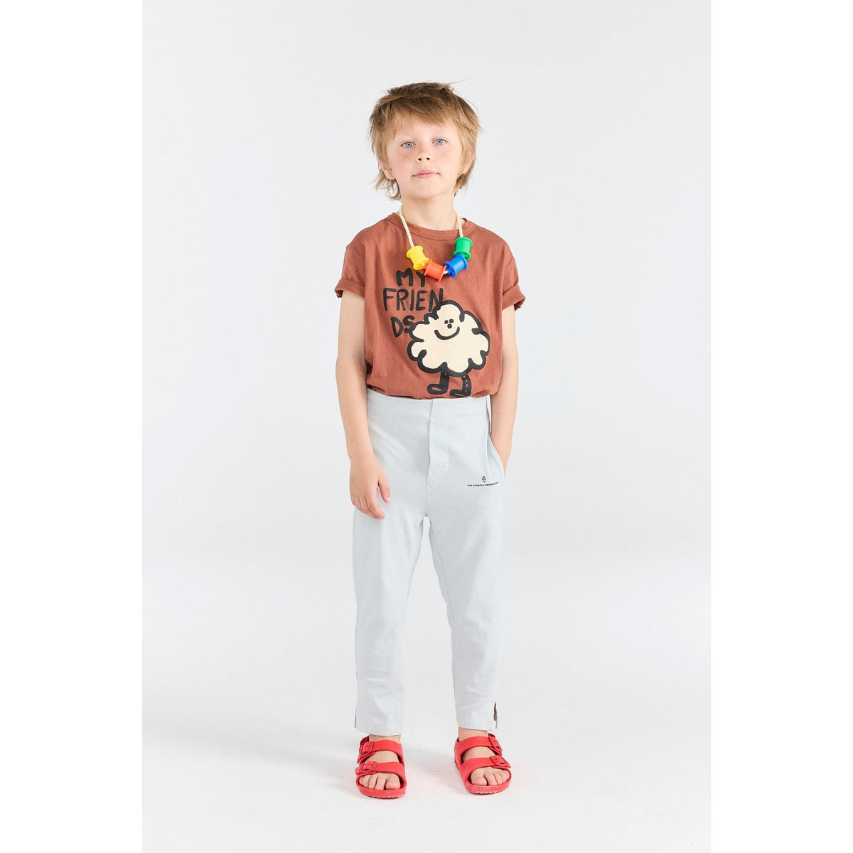 Rooster Kid T-Shirt Brown