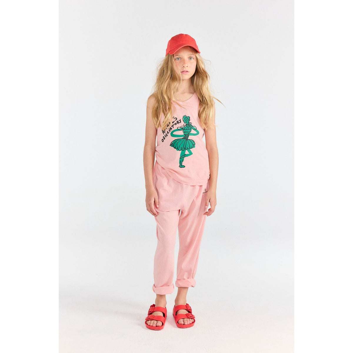 Frog Kid Tank Top Soft Pink