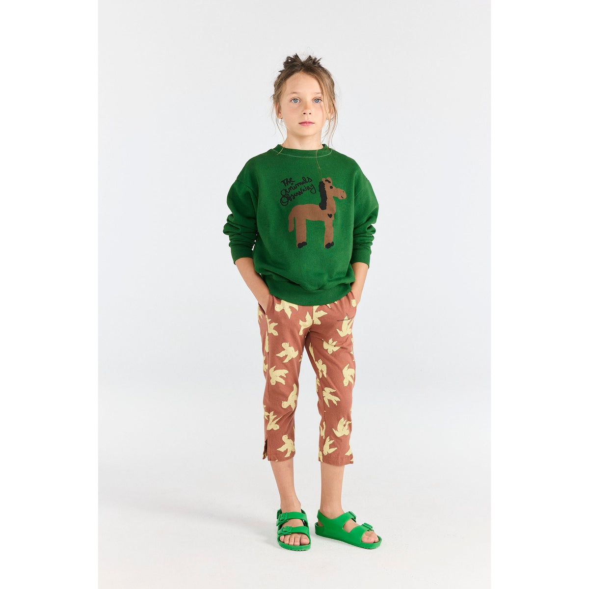 Bear Kid Sweatshirt Dark Garden