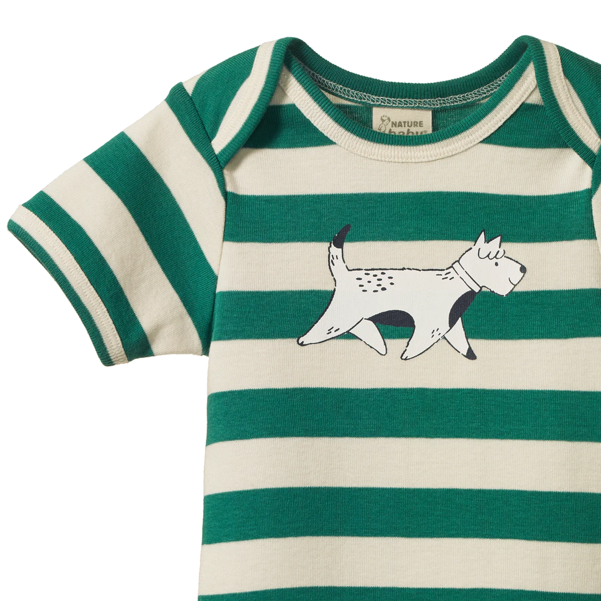 Short Sleeve Bodysuit - Dog Walk Peppermint Print