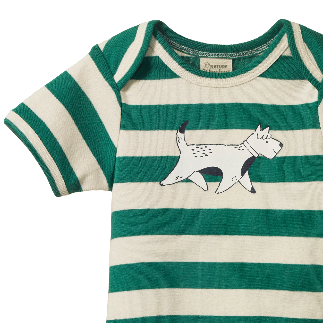 Short Sleeve Bodysuit - Dog Walk Peppermint Print