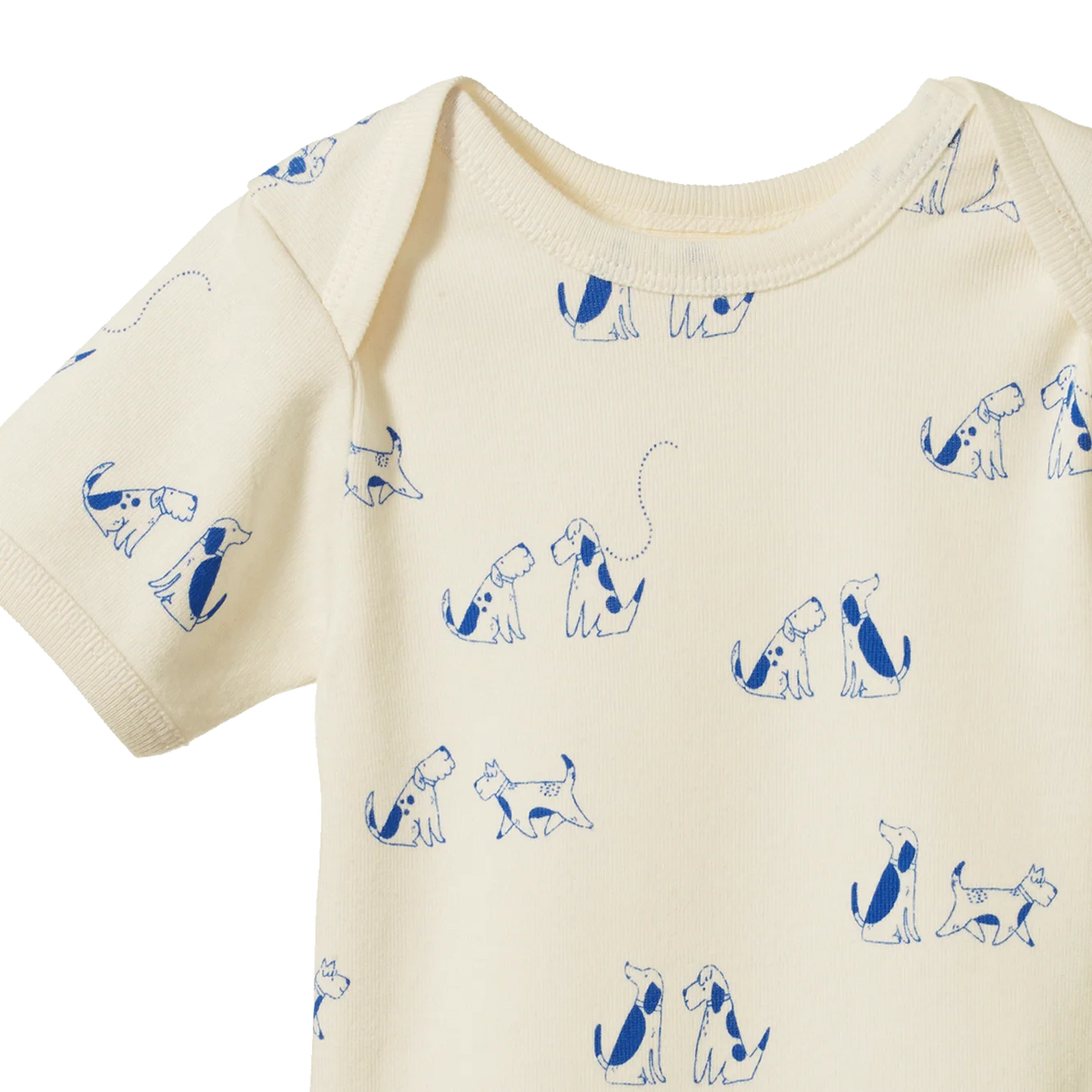 Short Sleeve Bodysuit - Dog Walk Print